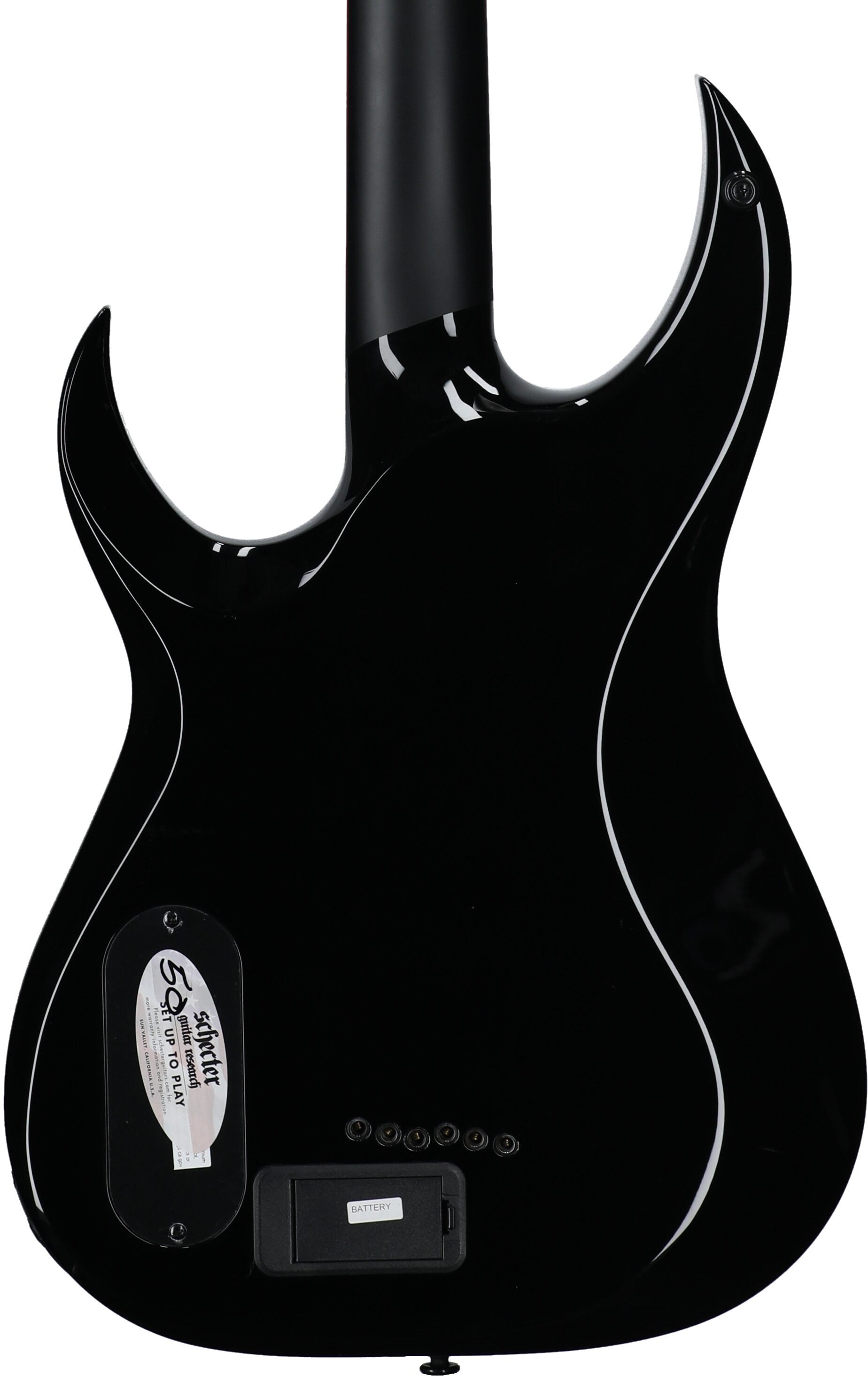 Schecter Sunset 6 Red Dawn Electric Guitar, Gloss Black, Body Straight Back