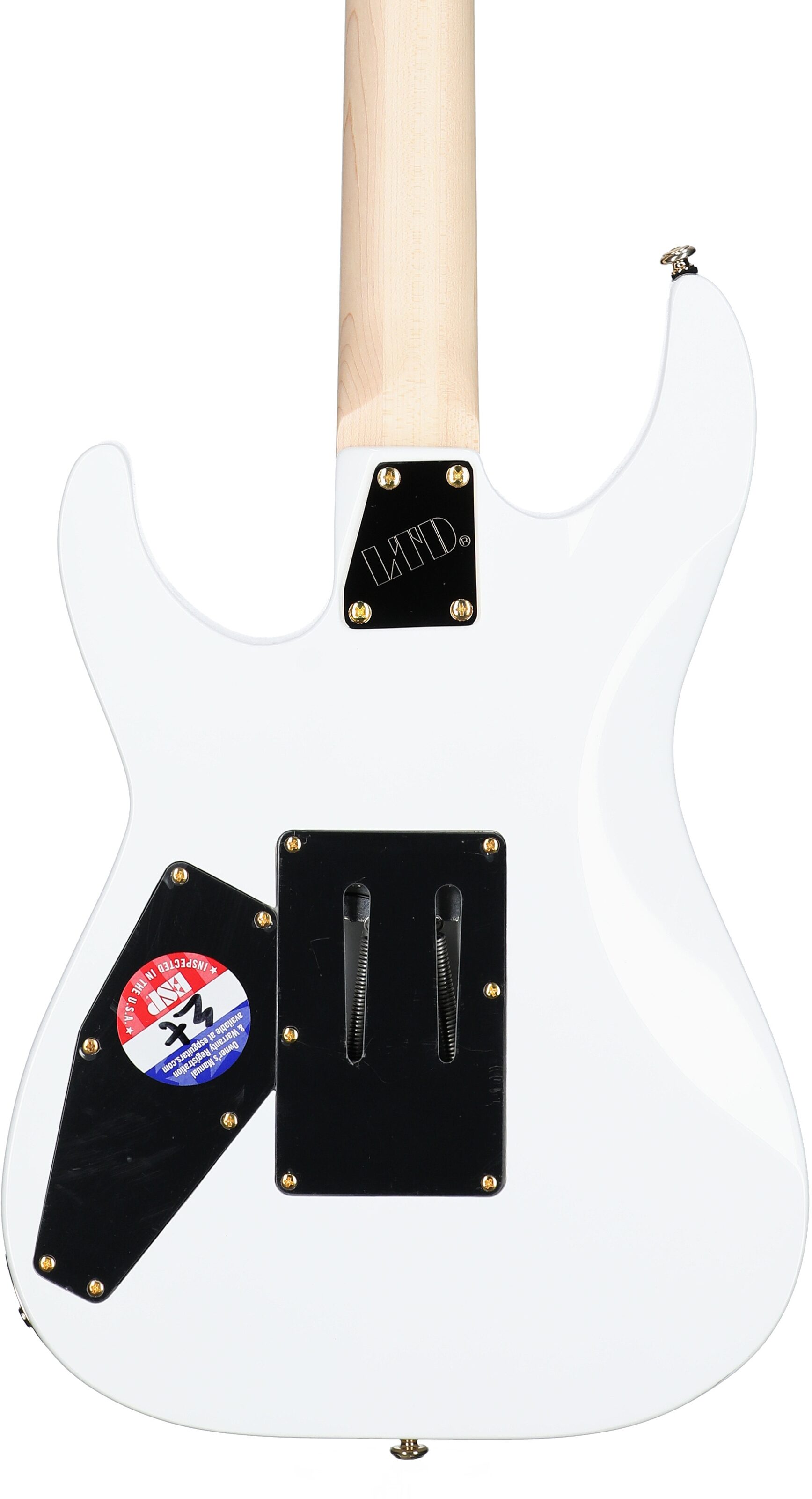 ESP LTD Mirage Deluxe 87 Electric Guitar, Snow White, Body Straight Back