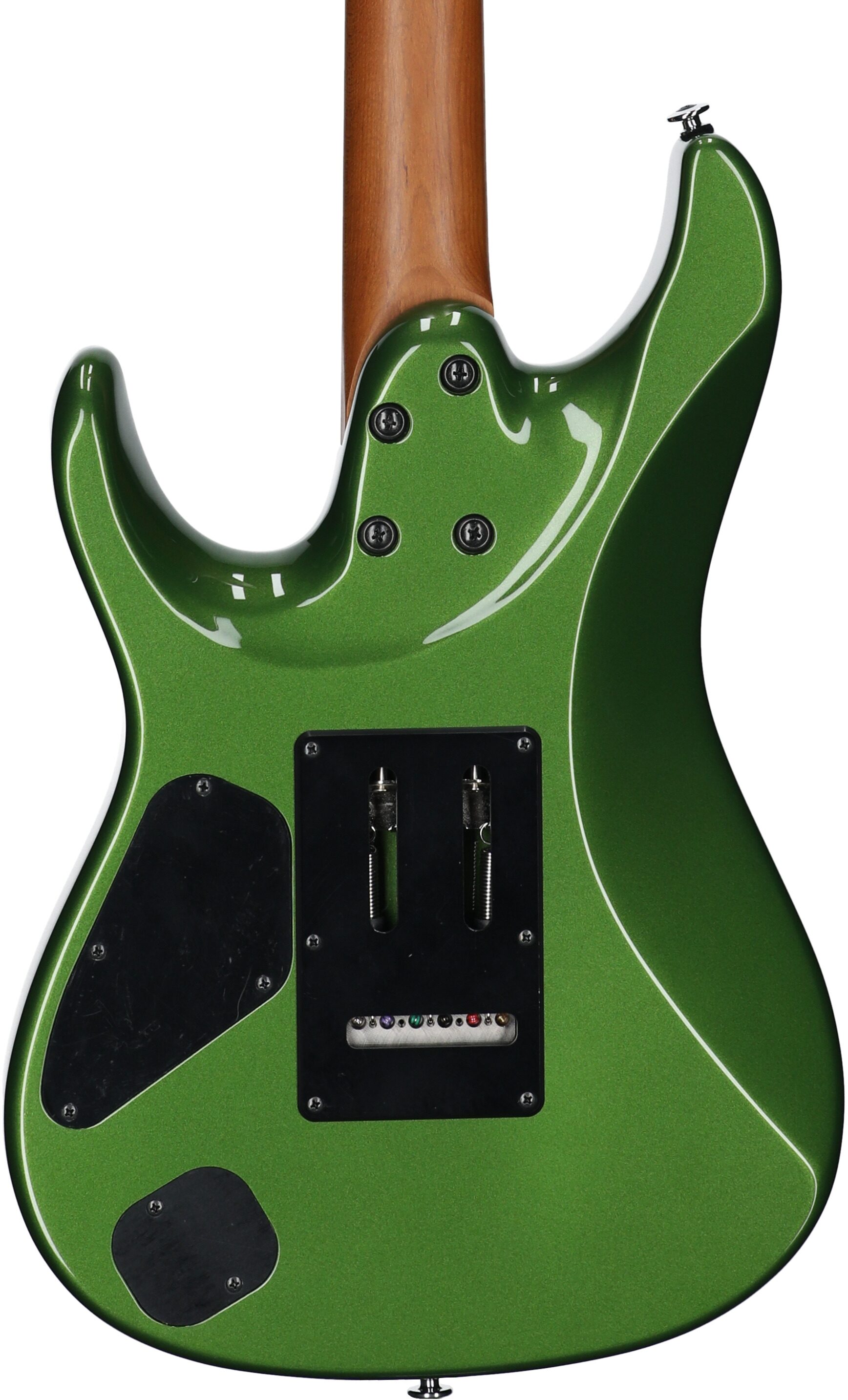 Ibanez Prestige AZ2402 Electric Guitar (with Case), Apple Green Metallic, Body Straight Back