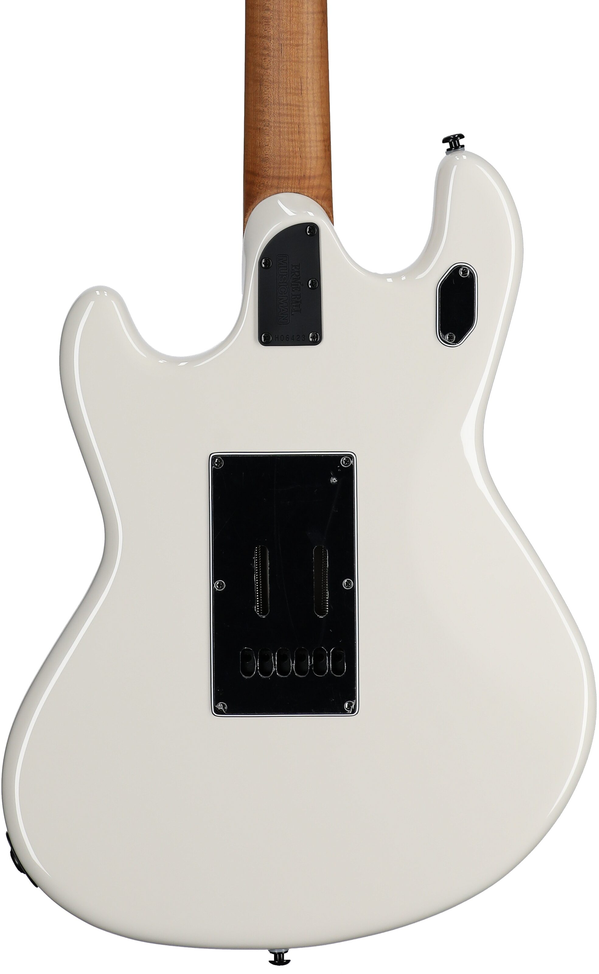 Ernie Ball Music Man StingRay RS Electric Guitar (with Case), Limestone, Body Straight Back