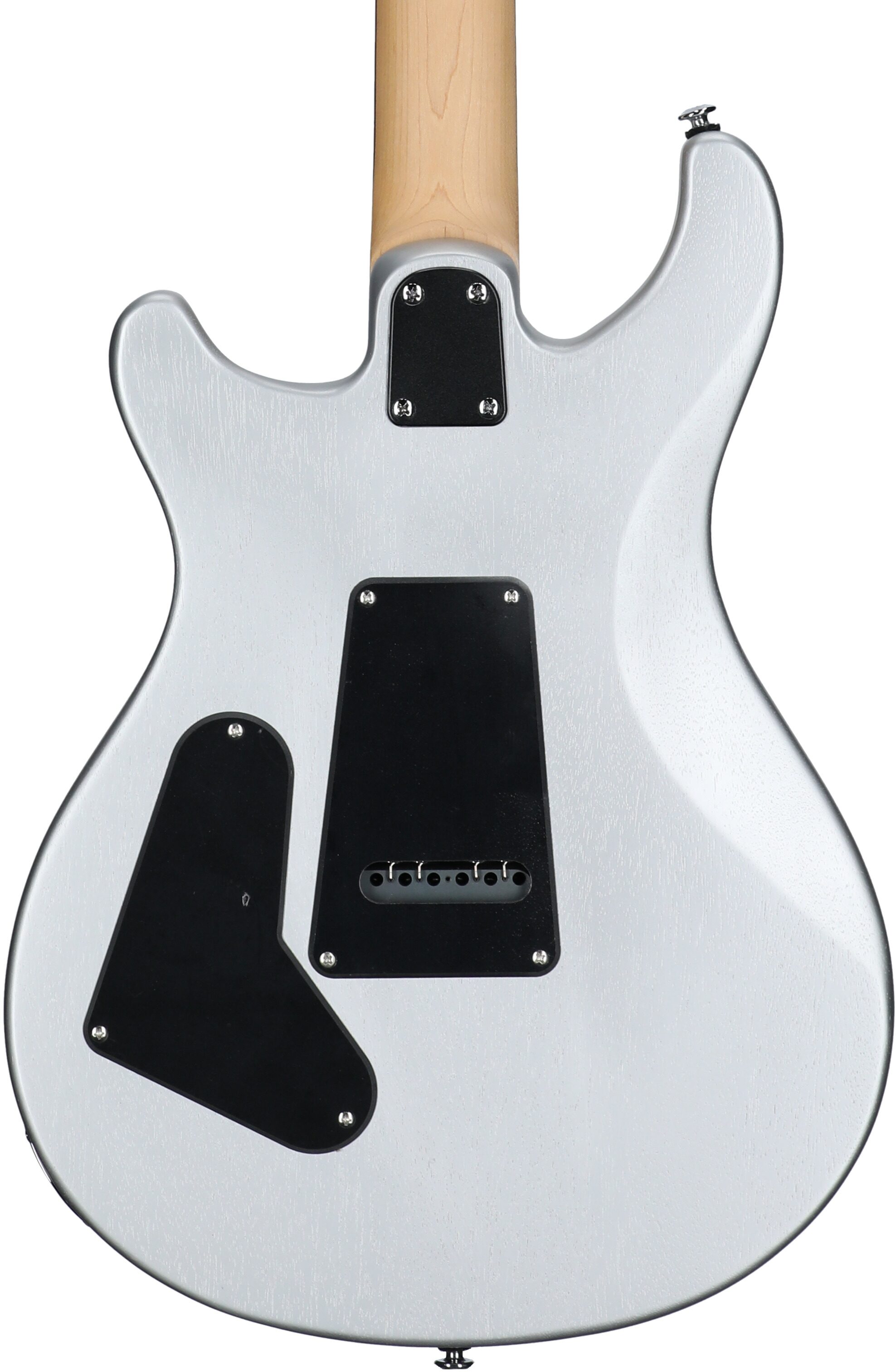 PRS Paul Reed Smith SE CE24 Standard Satin Electric Guitar (with Gig Bag), Metallic Silver, Body Straight Back
