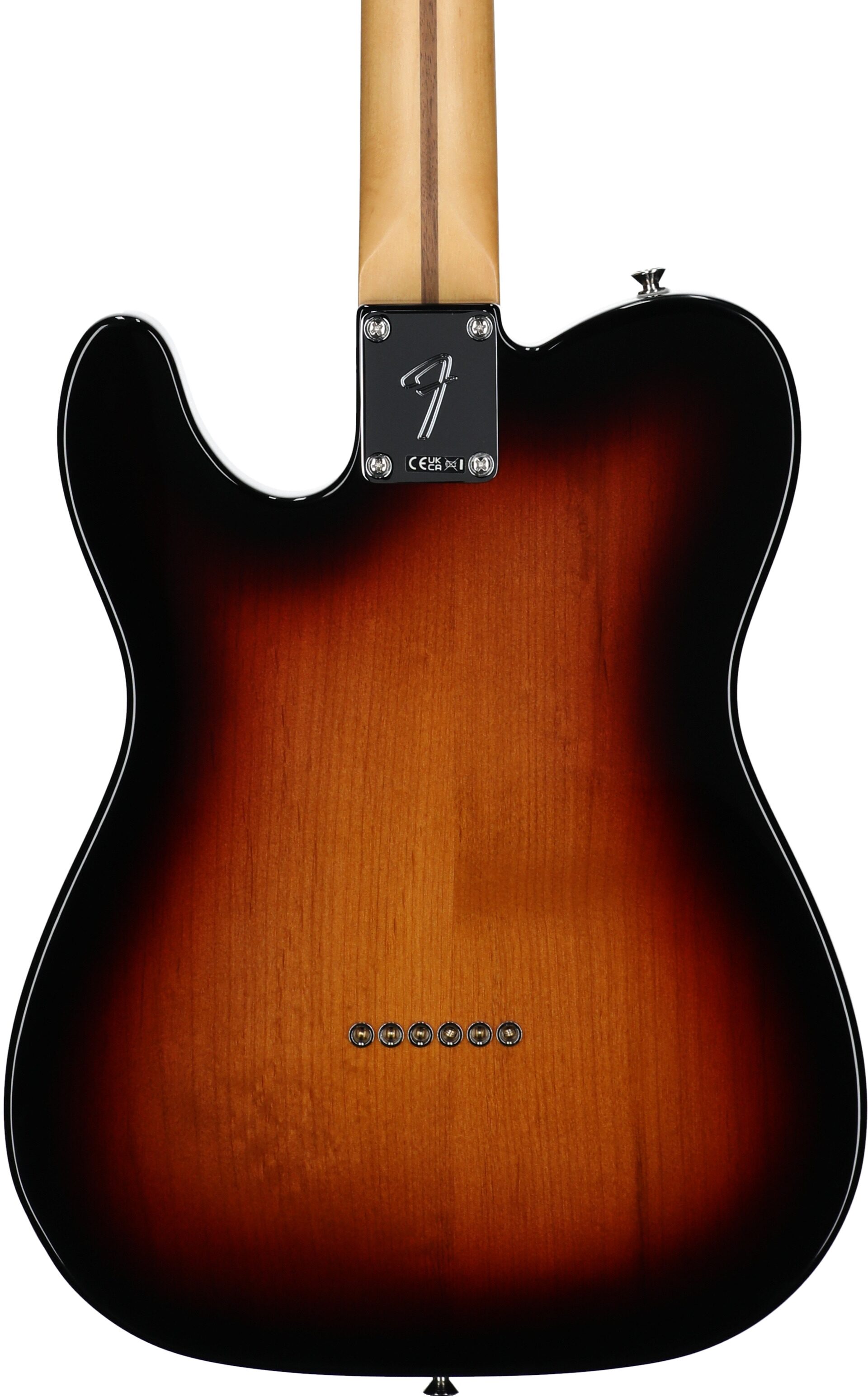 Fender Player II Modified Telecaster SH Electric Guitar, Rosewood Fingerboard (with Gig Bag), 3-Color Sunburst, Body Straight Back