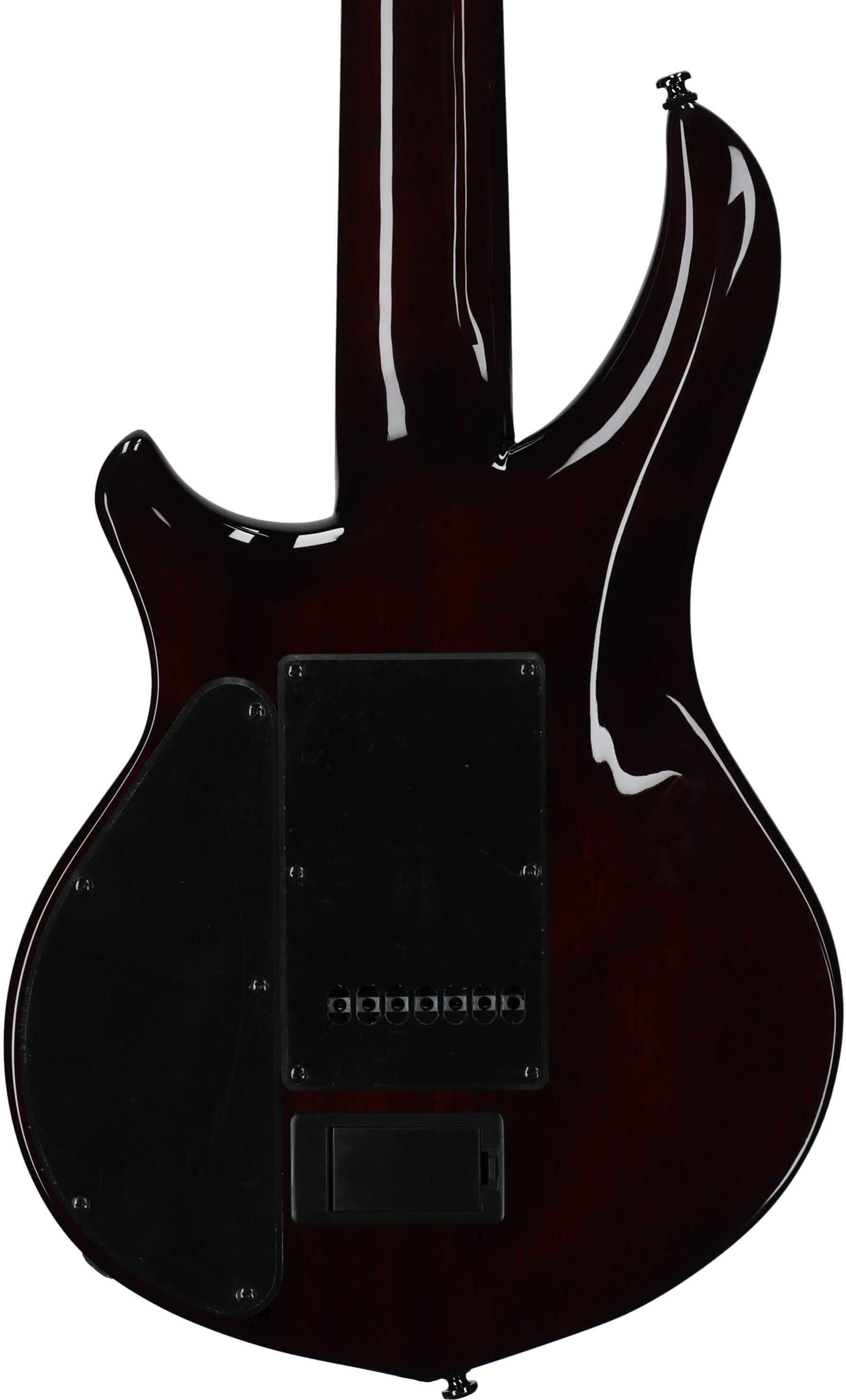 Sterling by Music Man MAJ270XFM Majesty 7 Electric Guitar, 7-String, Blood Orange Burst, Body Straight Back