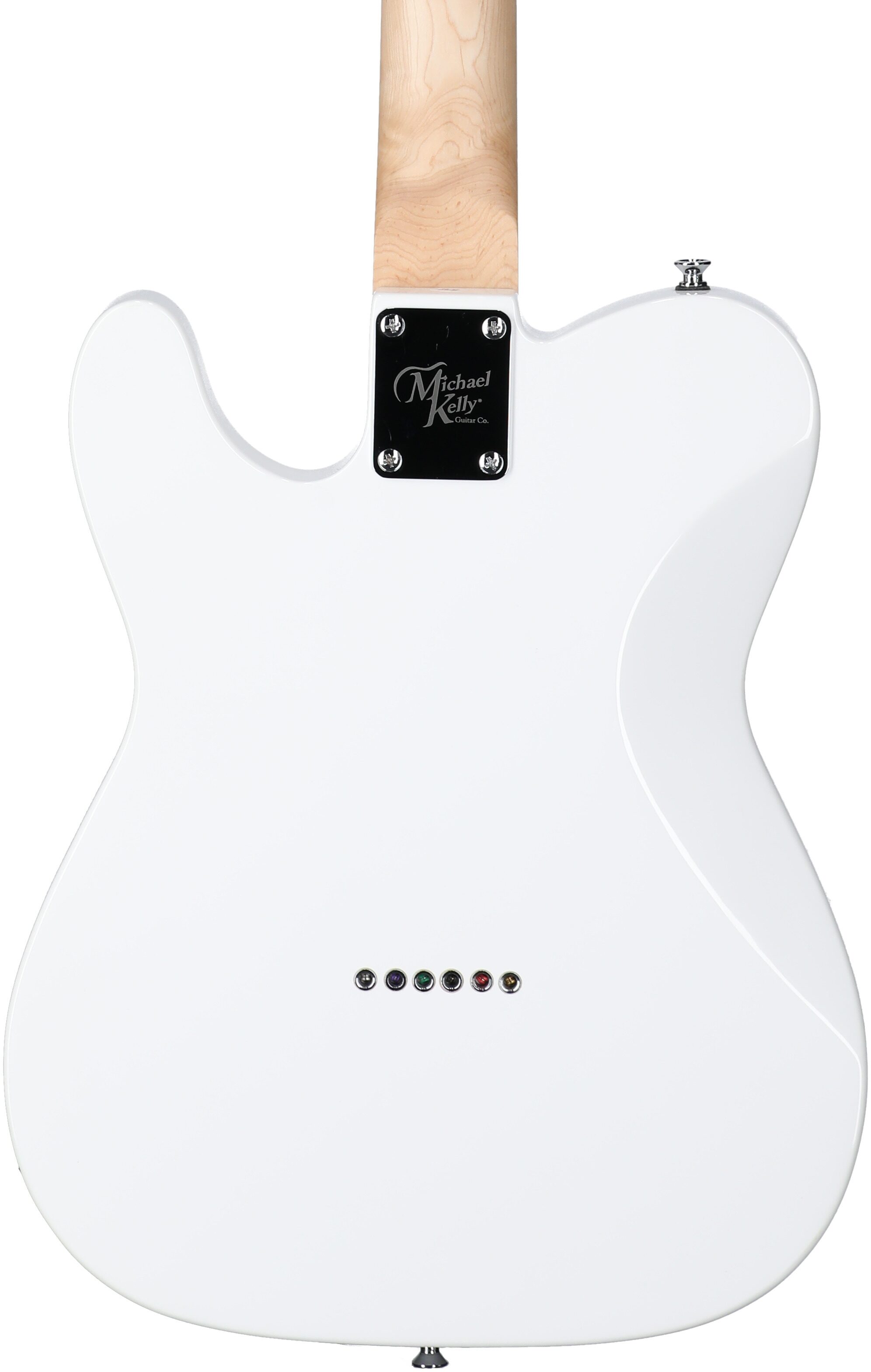 Michael Kelly Triple '50s Electric Guitar, Ebony Fingerboard, Gloss White, Body Straight Back