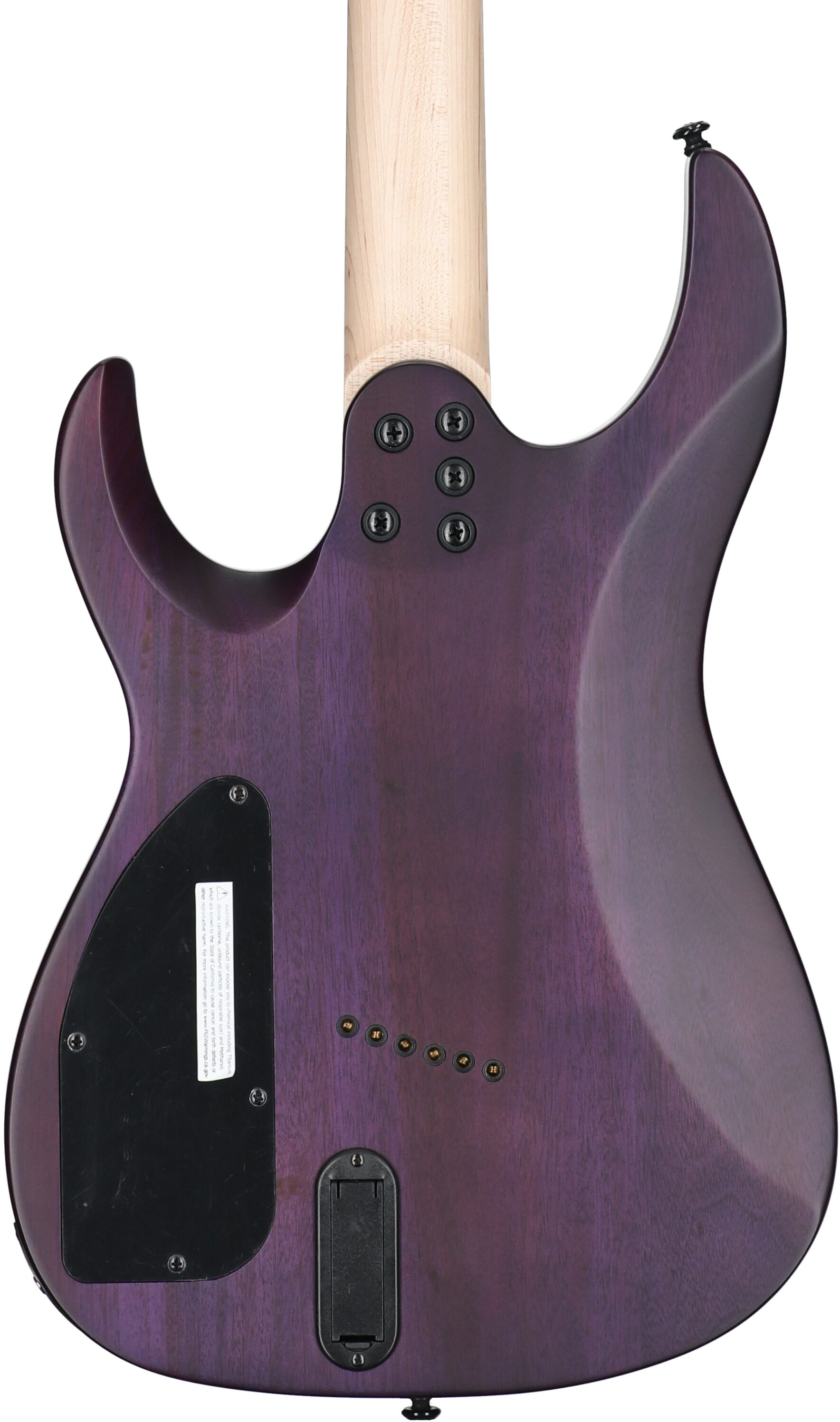 Legator Ninja 6 Multi-Scale Guitar, Purple Quilted Maple , Body Straight Back