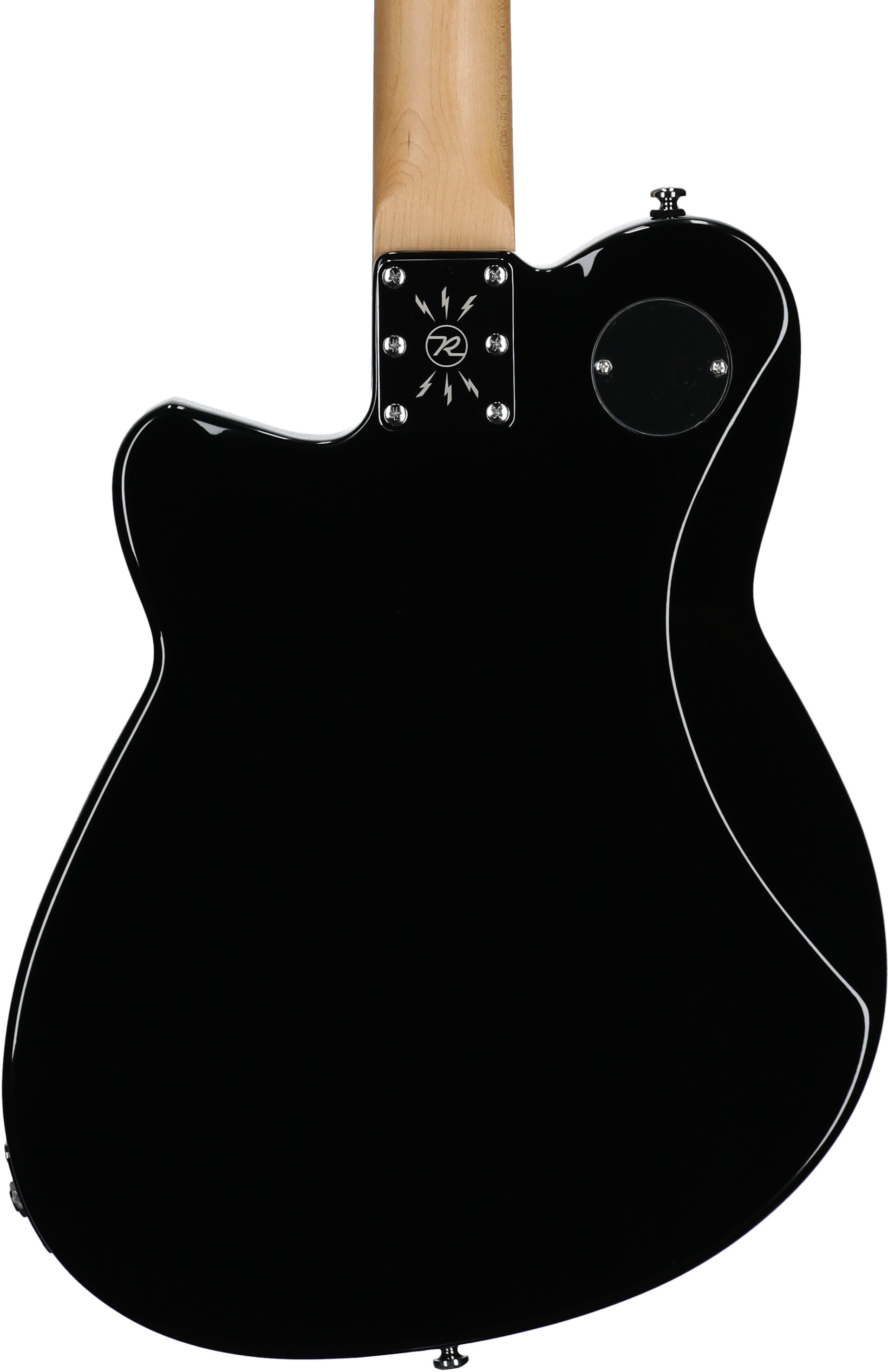 Reverend Charger 290 Electric Guitar, Midnight Black, Roasted Maple Fretboard, Body Straight Back