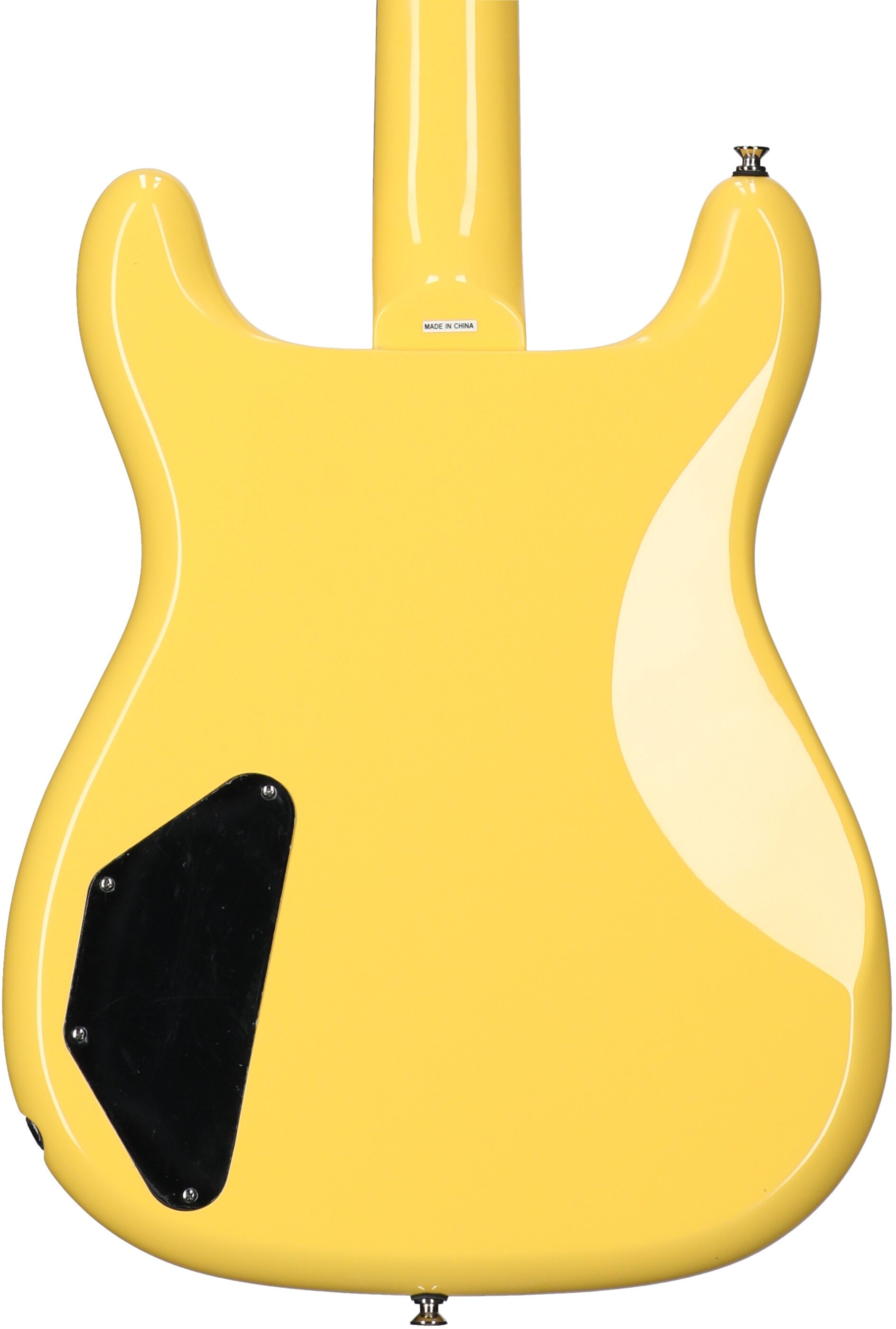 Epiphone Newport Bass Guitar, Sunset Yellow, Body Straight Back