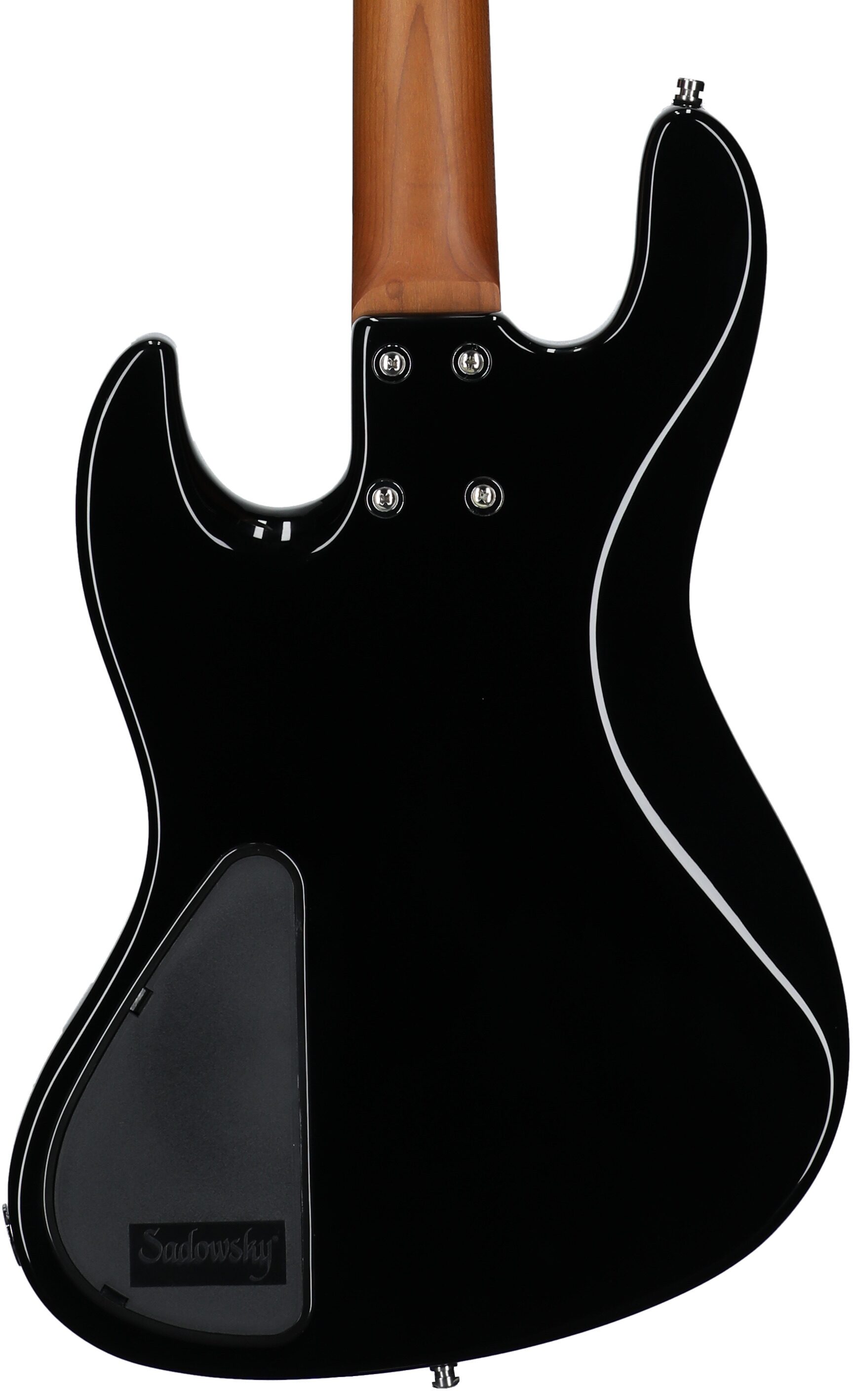 Sadowsky MetroExpress 21-Fret Vintage J/J Electric Bass, Maple Fingerboard, Black, Body Straight Back