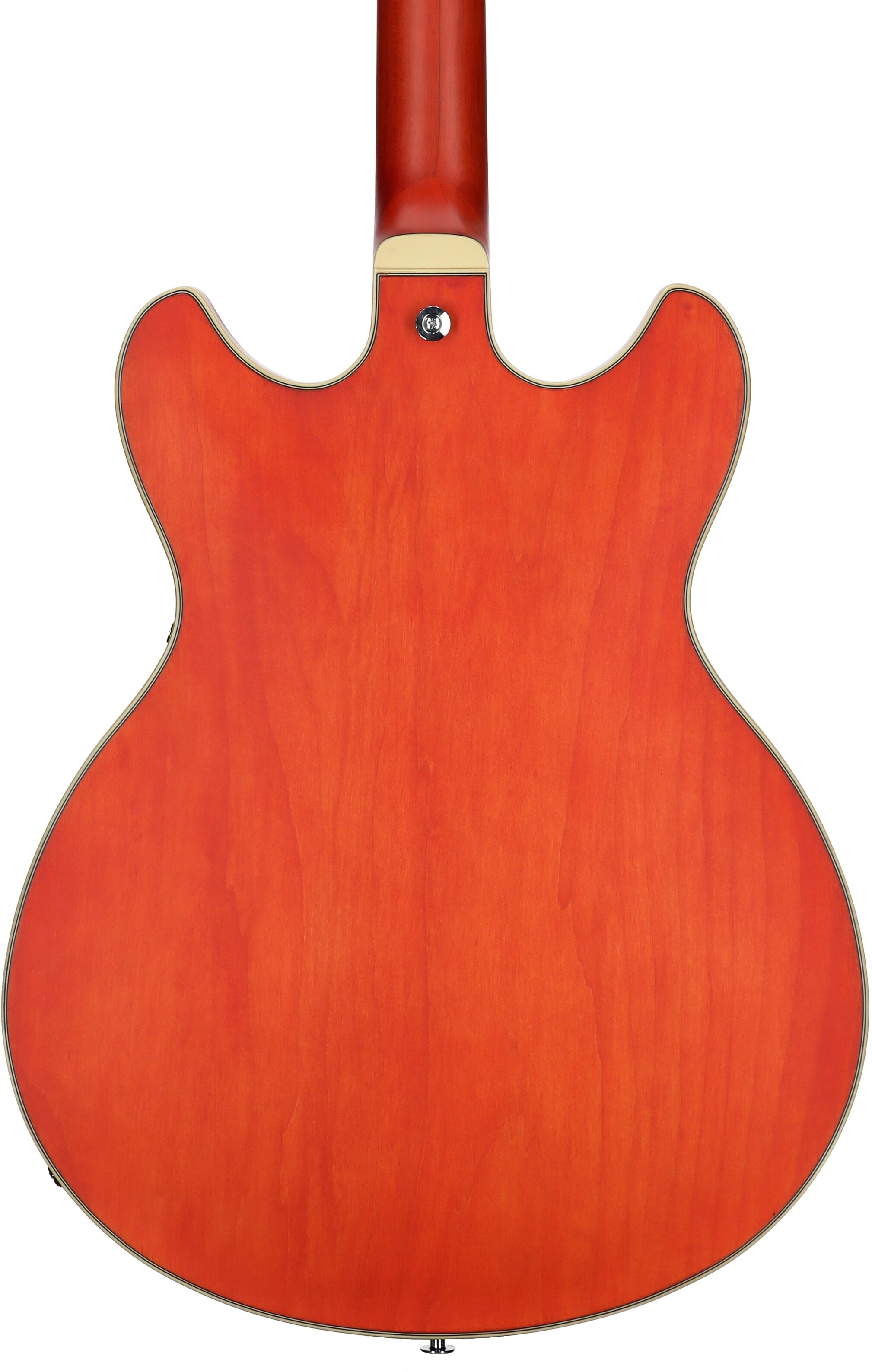 Ibanez AS73 Artcore Semi-Hollow Electric Guitar, Transparent Tangerine Flat, Body Straight Back