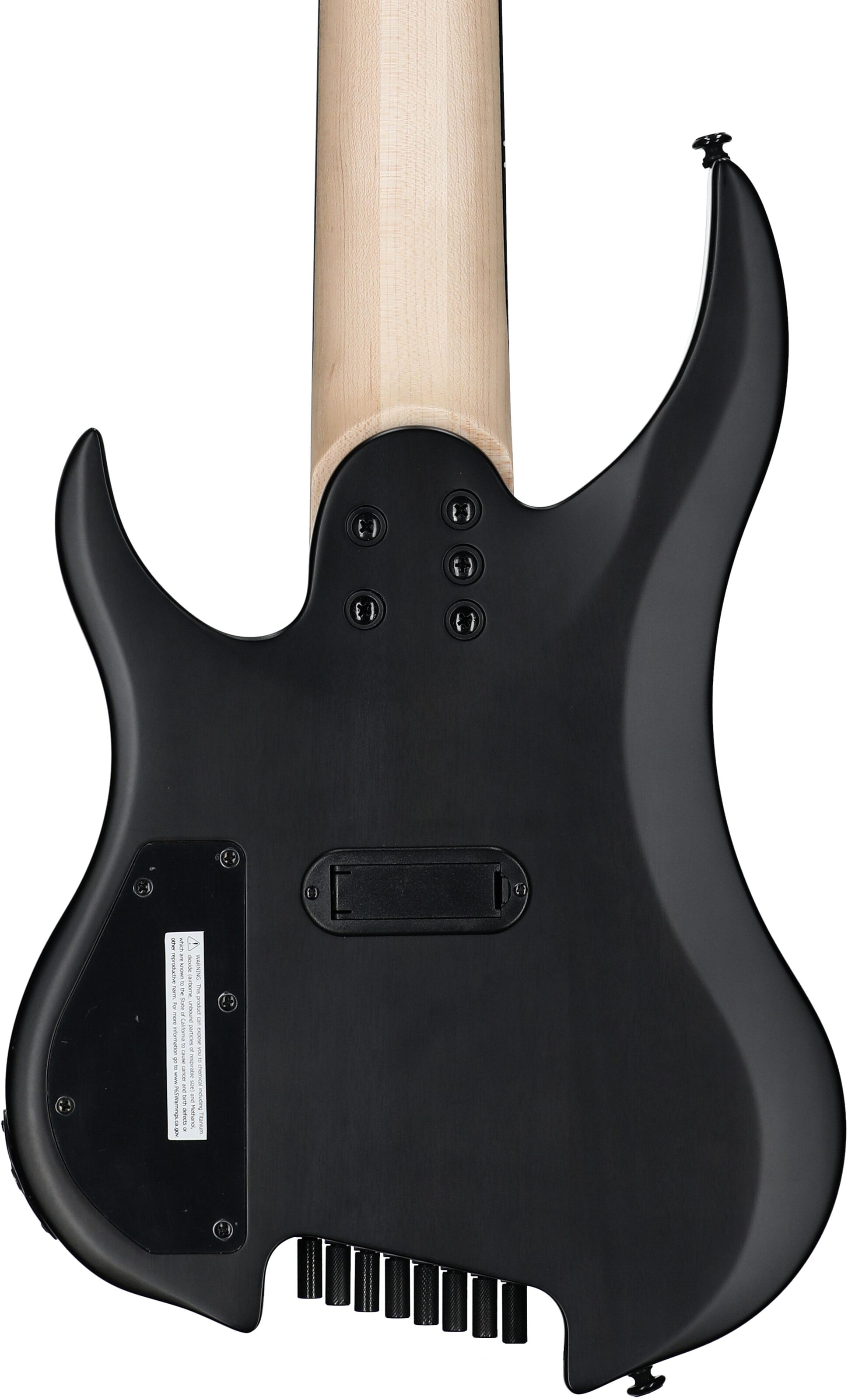 Legator Ghost 8 Super Shred Electric Guitar, Black Flame, Body Straight Back