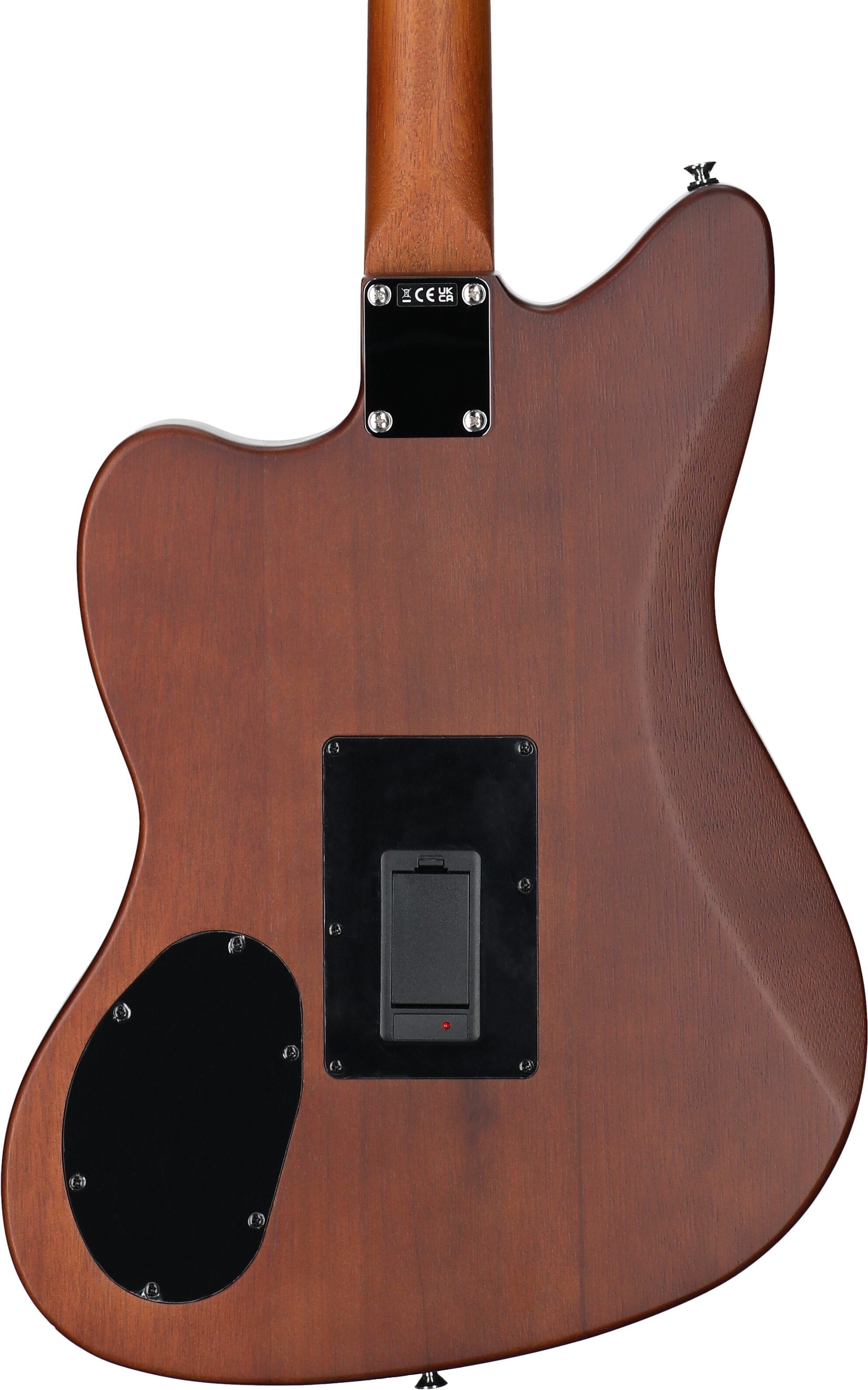 Fender Acoustasonic Standard Jazzmaster Acoustic-Electric Guitar, Honey Burst, Body Straight Back