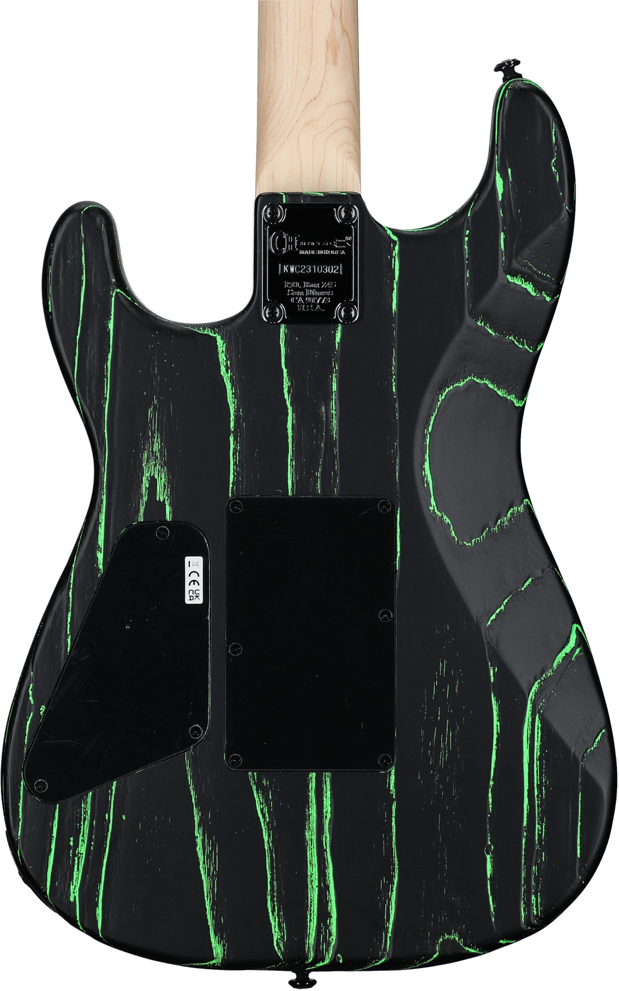 Charvel Pro-Mod San Dimas SD1 HH FR Electric Guitar, Green Glow, Body Straight Back