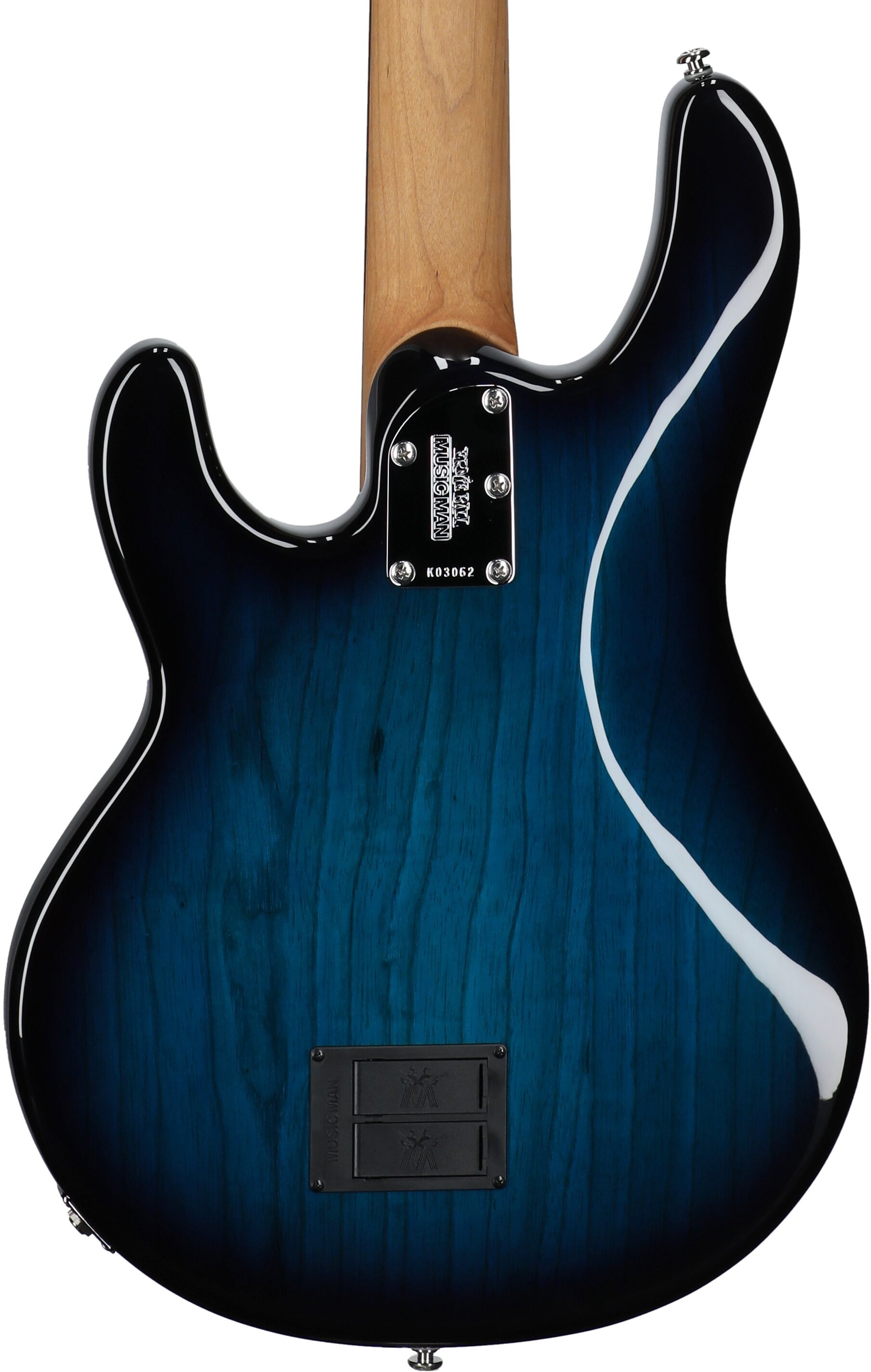 Ernie Ball Music Man StingRay Special Electric Bass (with Mono Case), Pacific Blue, Body Straight Back