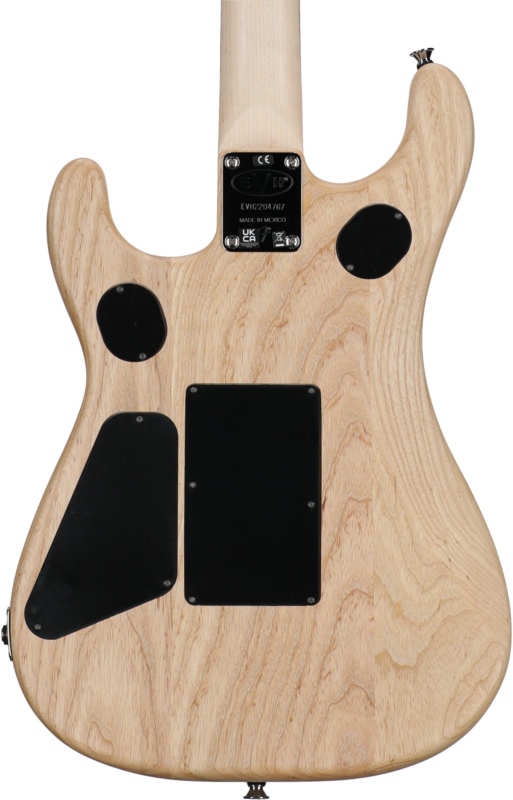 EVH Eddie Van Halen Limited Edition 5150 Deluxe Ash Electric Guitar, Natural, Body Straight Back