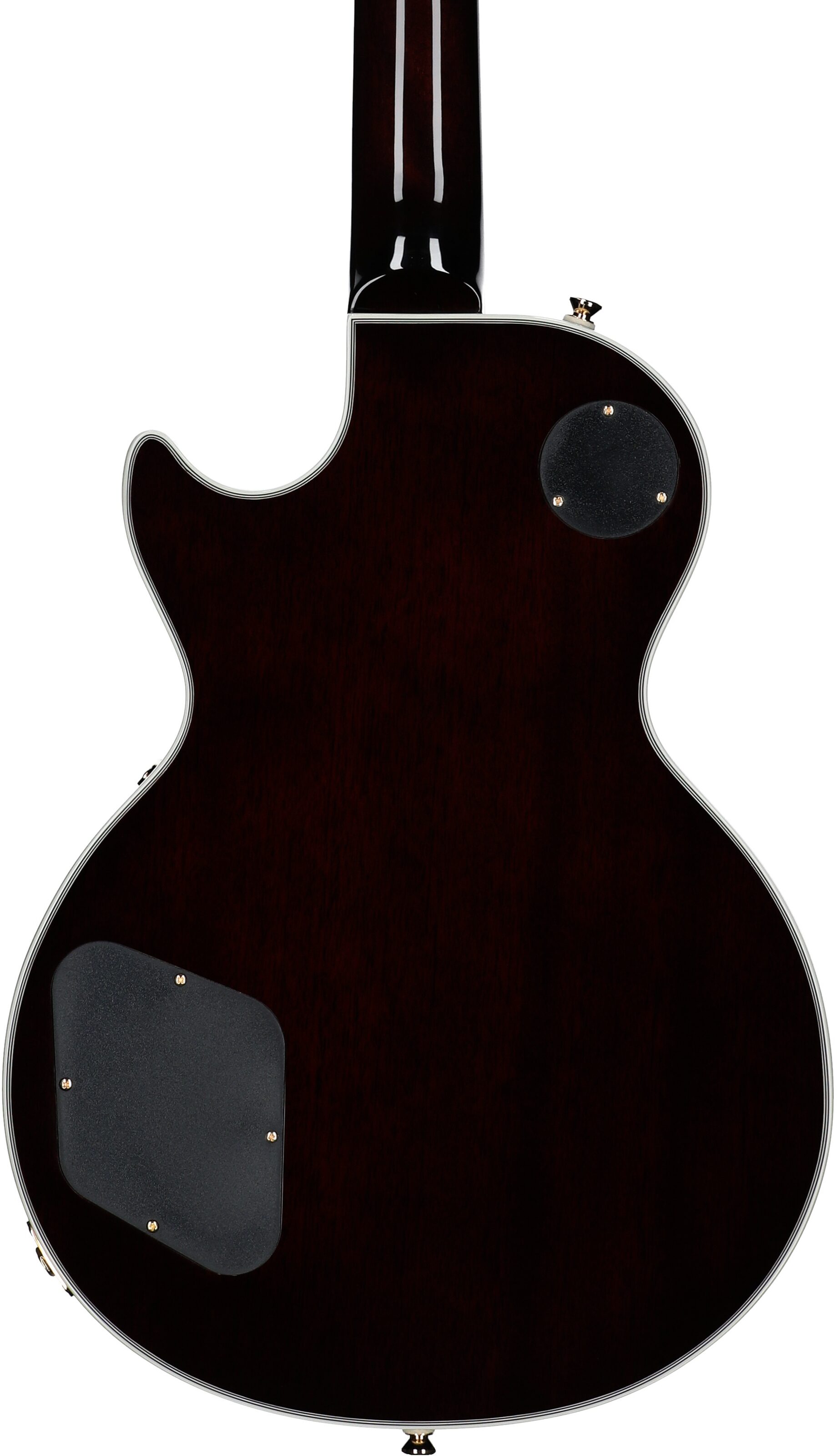 Epiphone Exclusive Les Paul Custom Figured Electric Guitar (with Gig Bag), Root Beer, Body Straight Back