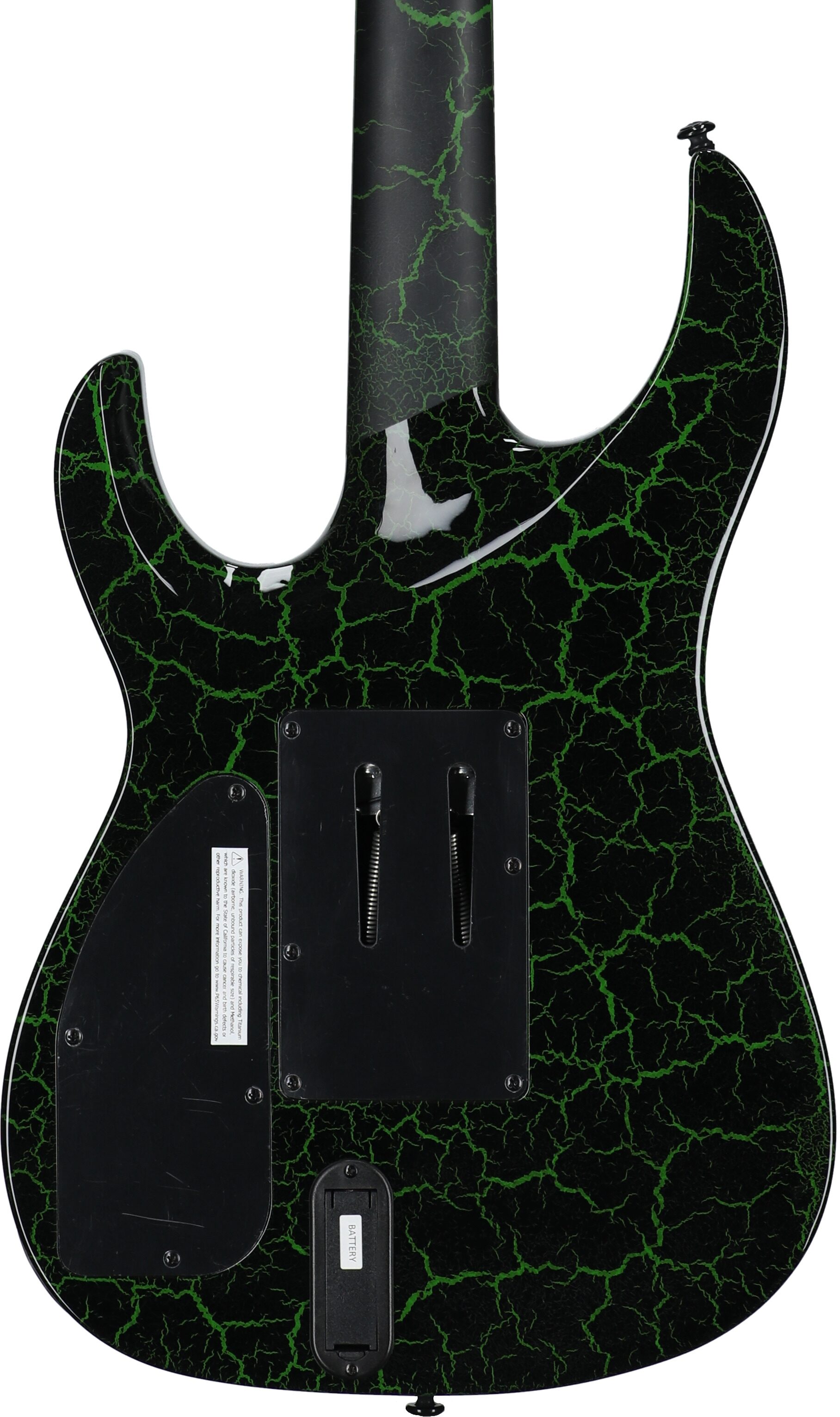 Legator Ninja 6 Floyd Rose Electric Guitar, Green Crackle , Body Straight Back
