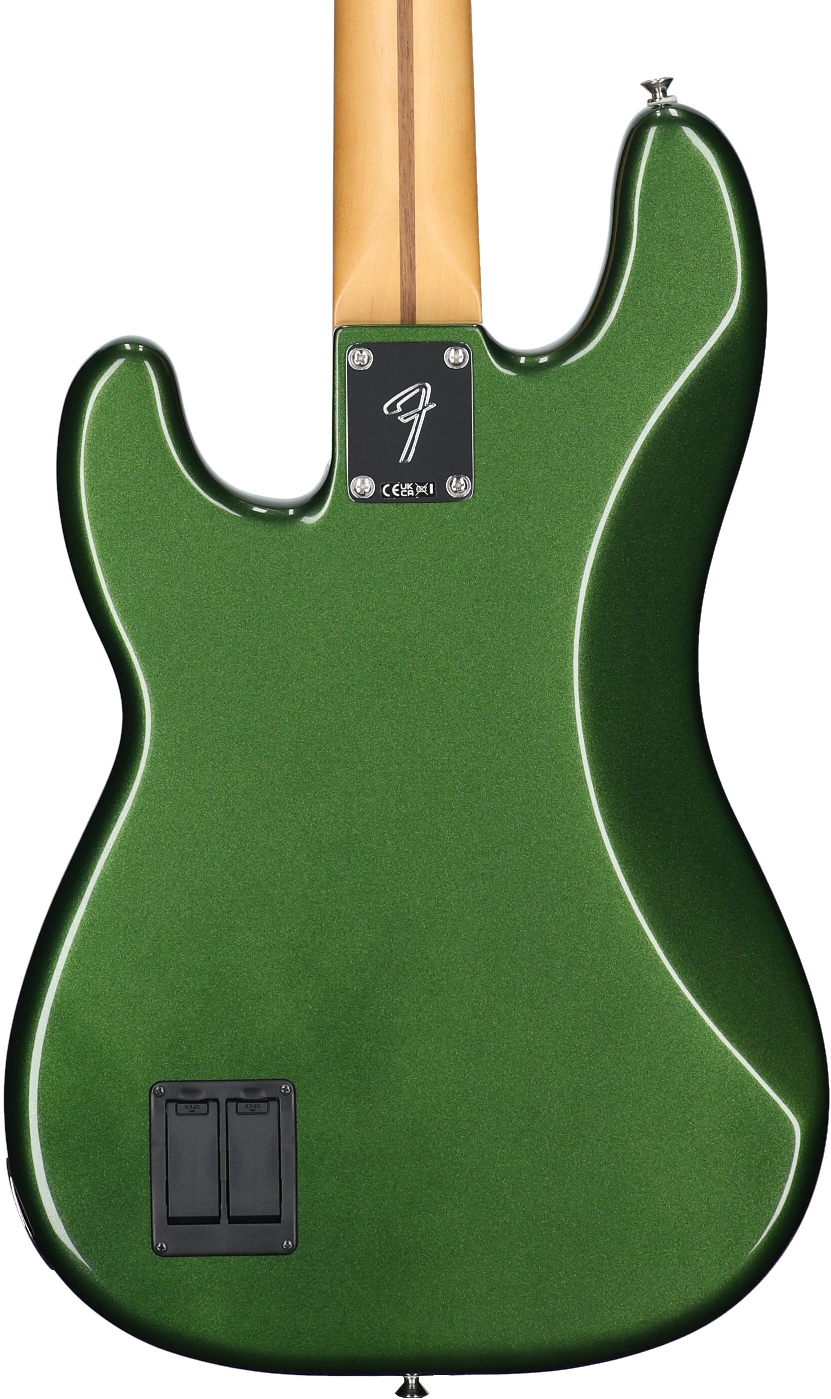 Fender Player II Modified Active Precision Bass, Rosewood Fingerboard (with Gig Bag), Harvest Green, Body Straight Back