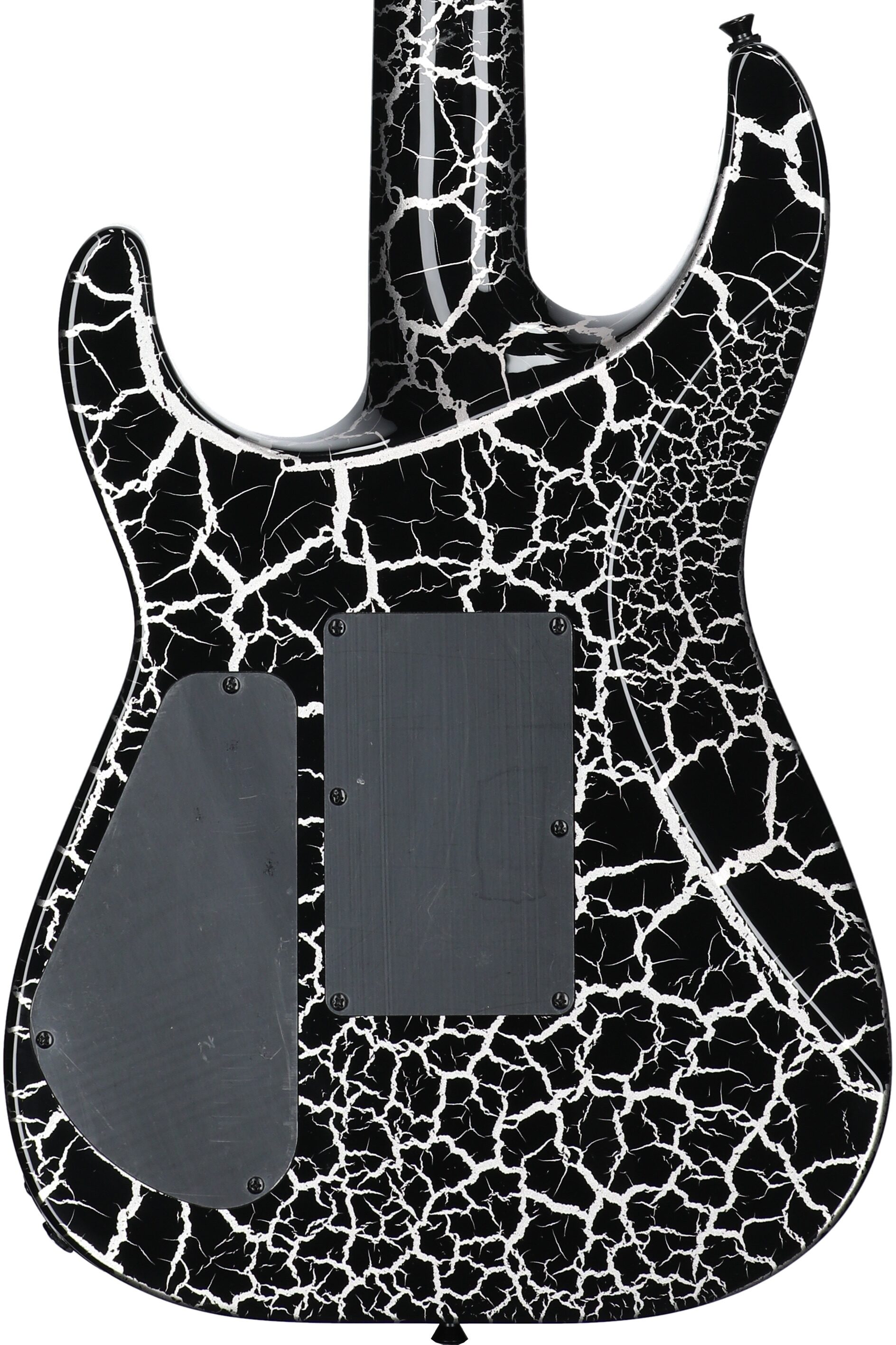 Jackson X Series Soloist SLX DX Crackle Electric Guitar, Silver Mercury Crackle, Body Straight Back