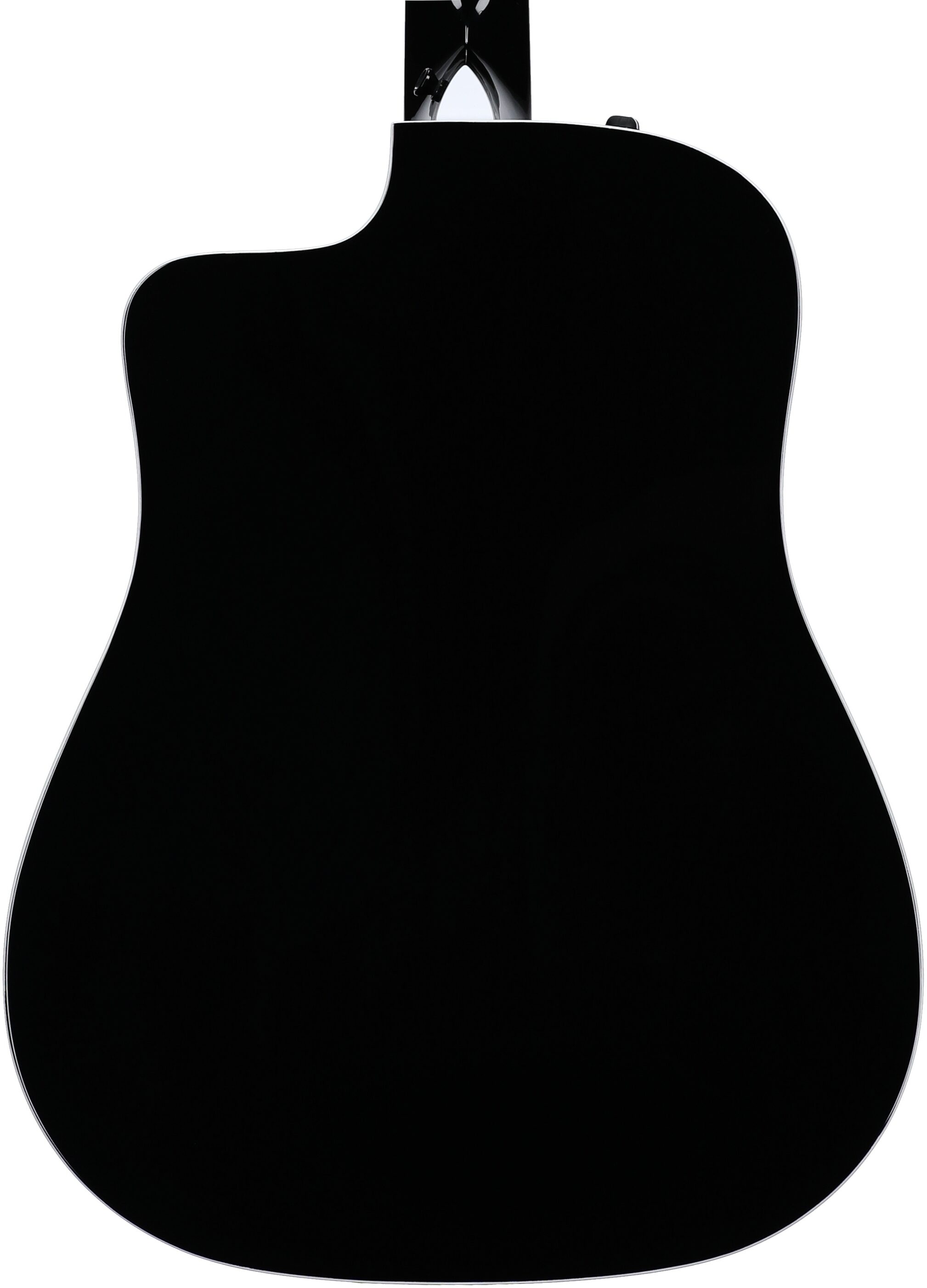 Taylor 250ce Deluxe 12-String Acoustic-Electric Guitar (with Case), Black, Body Straight Back