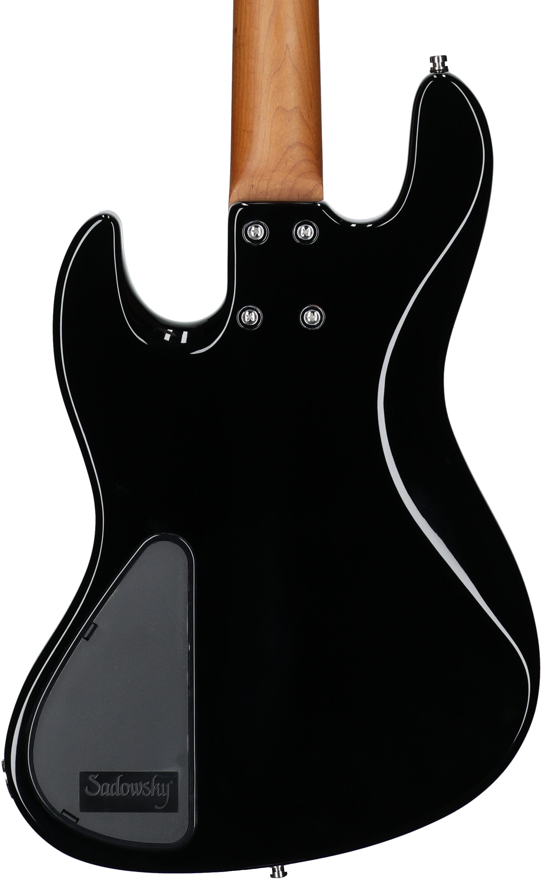 Sadowsky MetroExpress 21-Fret P/J Electric Bass, Maple Fingerboard (with Gig Bag), Black, Body Straight Back