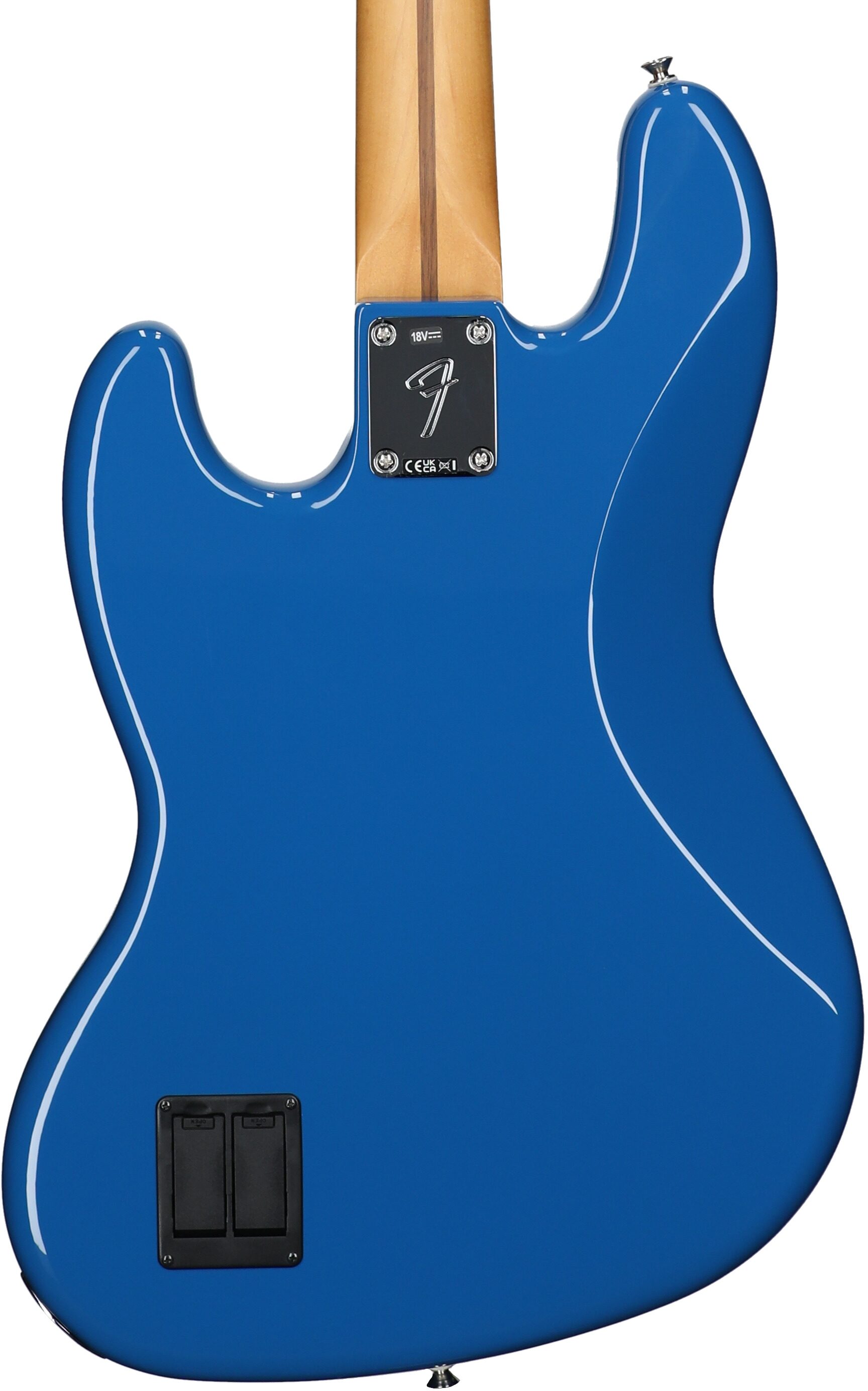 Fender Player II Modified Active Jazz Electric Bass, Maple Fingerboard (with Gig Bag), Electric Blue, Body Straight Back
