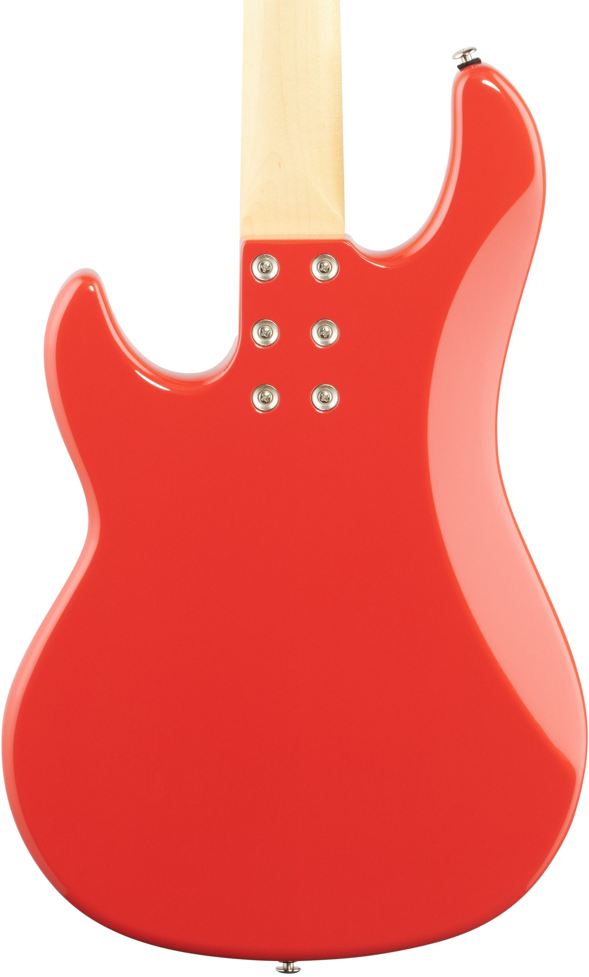 G&L Fullerton Deluxe LB-100 Bass Guitar (with Gig Bag), Fullerton Red, Body Straight Back