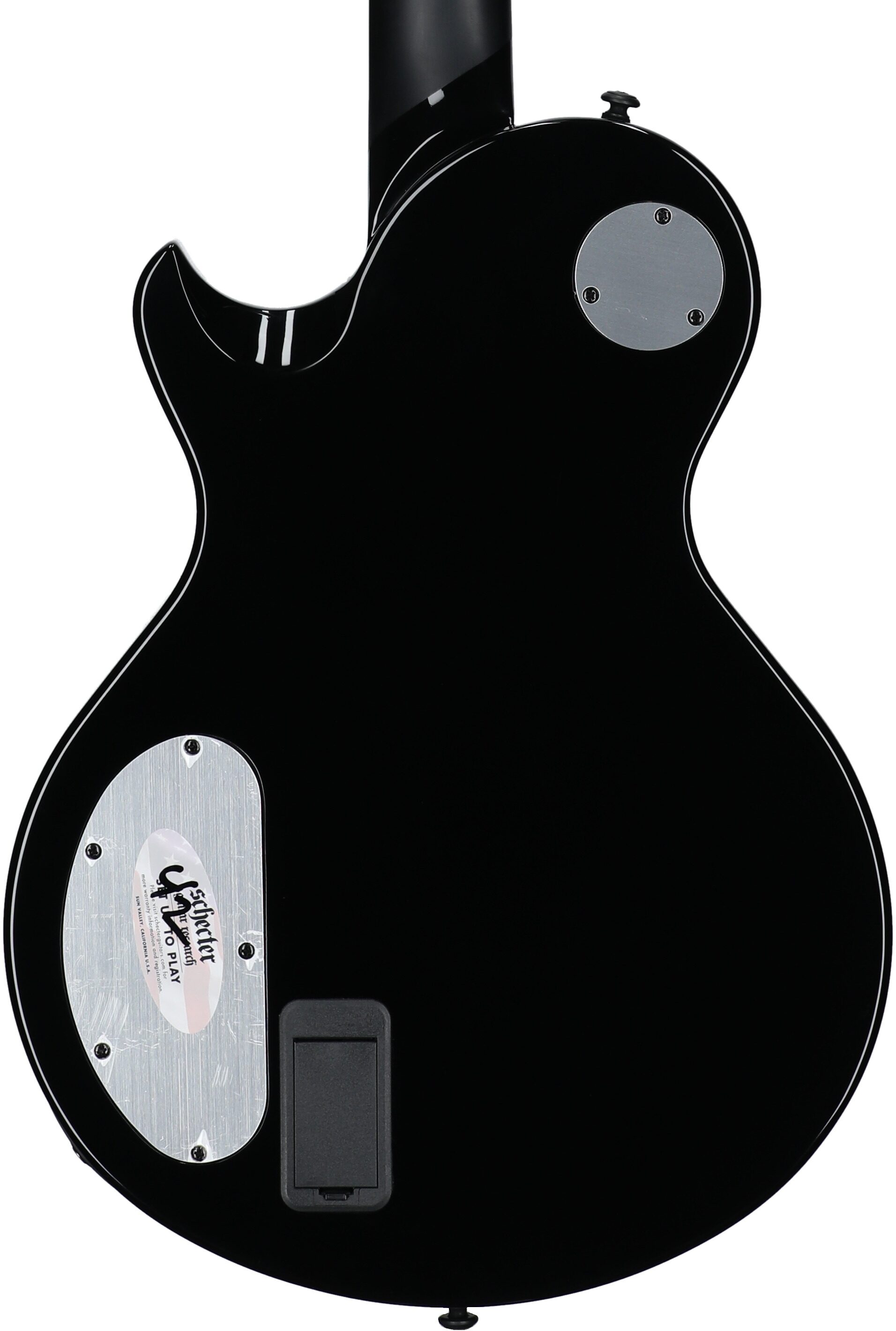 Schecter Solo II Przym Palladium Electric Guitar, Gloss Black, Body Straight Back
