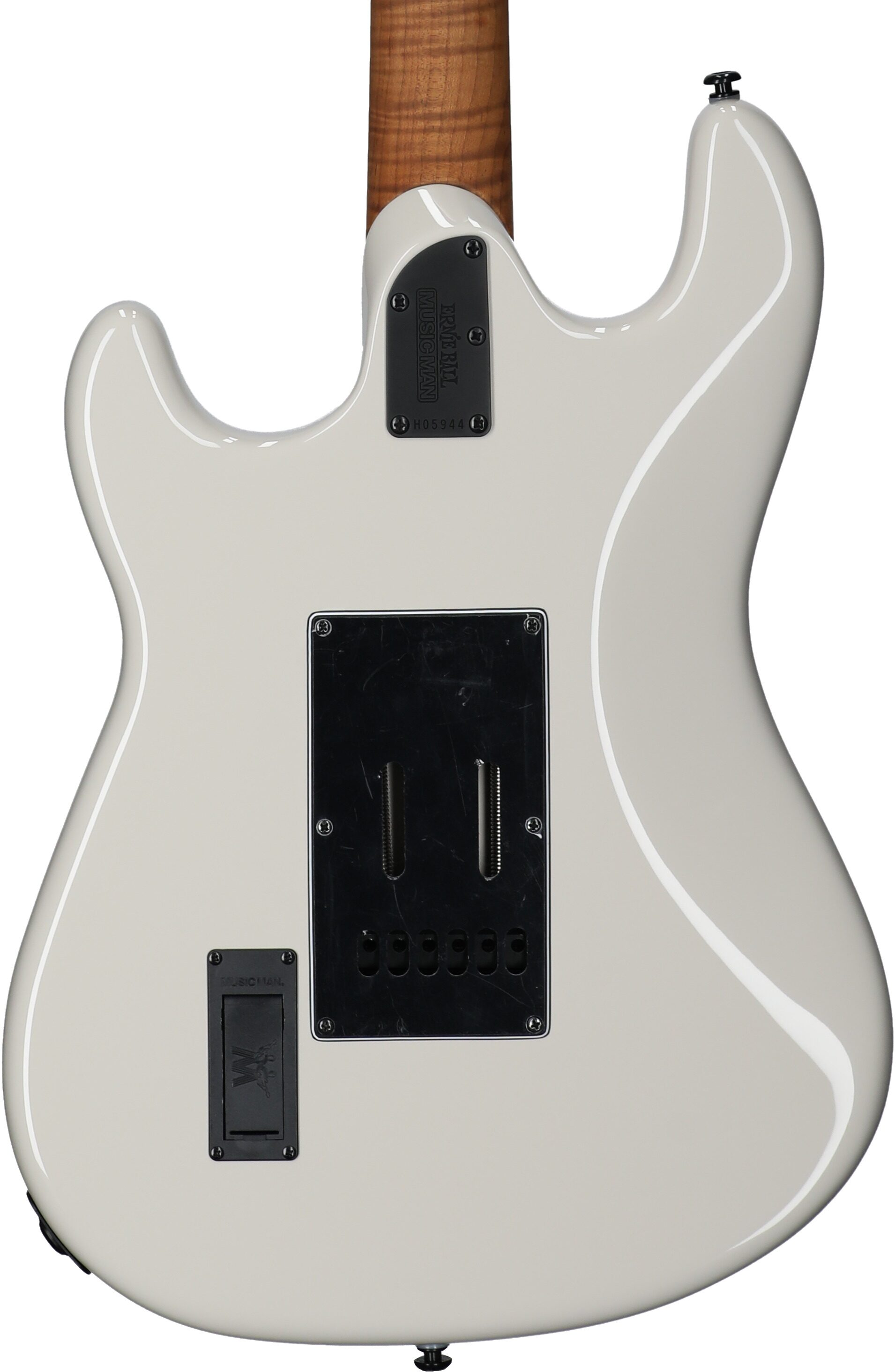 Ernie Ball Music Man Cutlass RS HSS Electric Guitar (with Case), Limestone, Body Straight Back