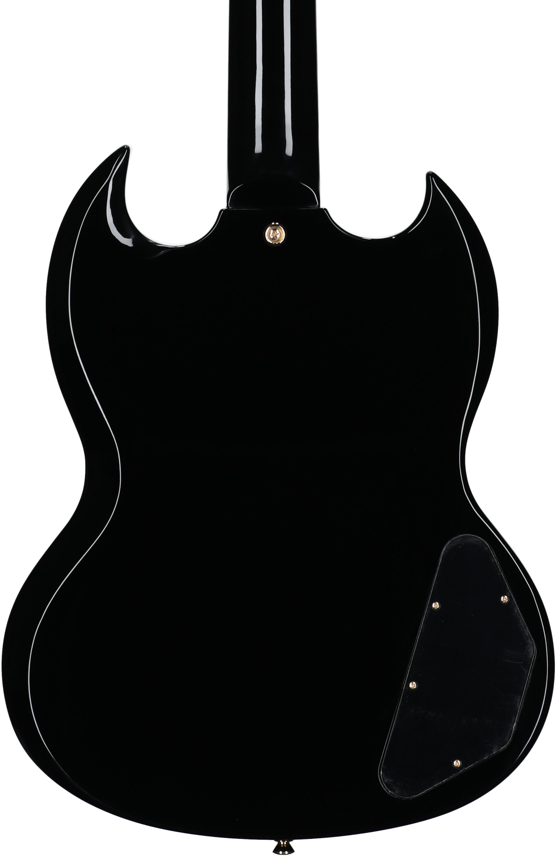 Epiphone Inspired by Gibson SG Custom Electric Guitar, Left-Handed (with Gig Bag), Ebony, Body Straight Back