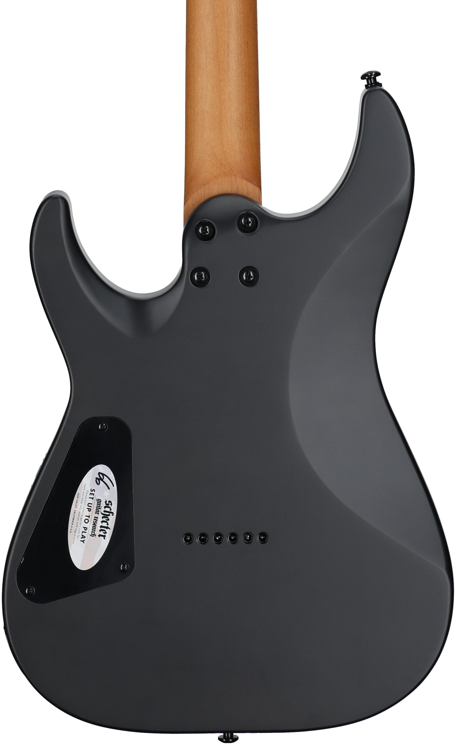 Schecter C-1 Standard Electric Guitar, Charcoal Satin, Open Box (Very Good), Body Straight Back