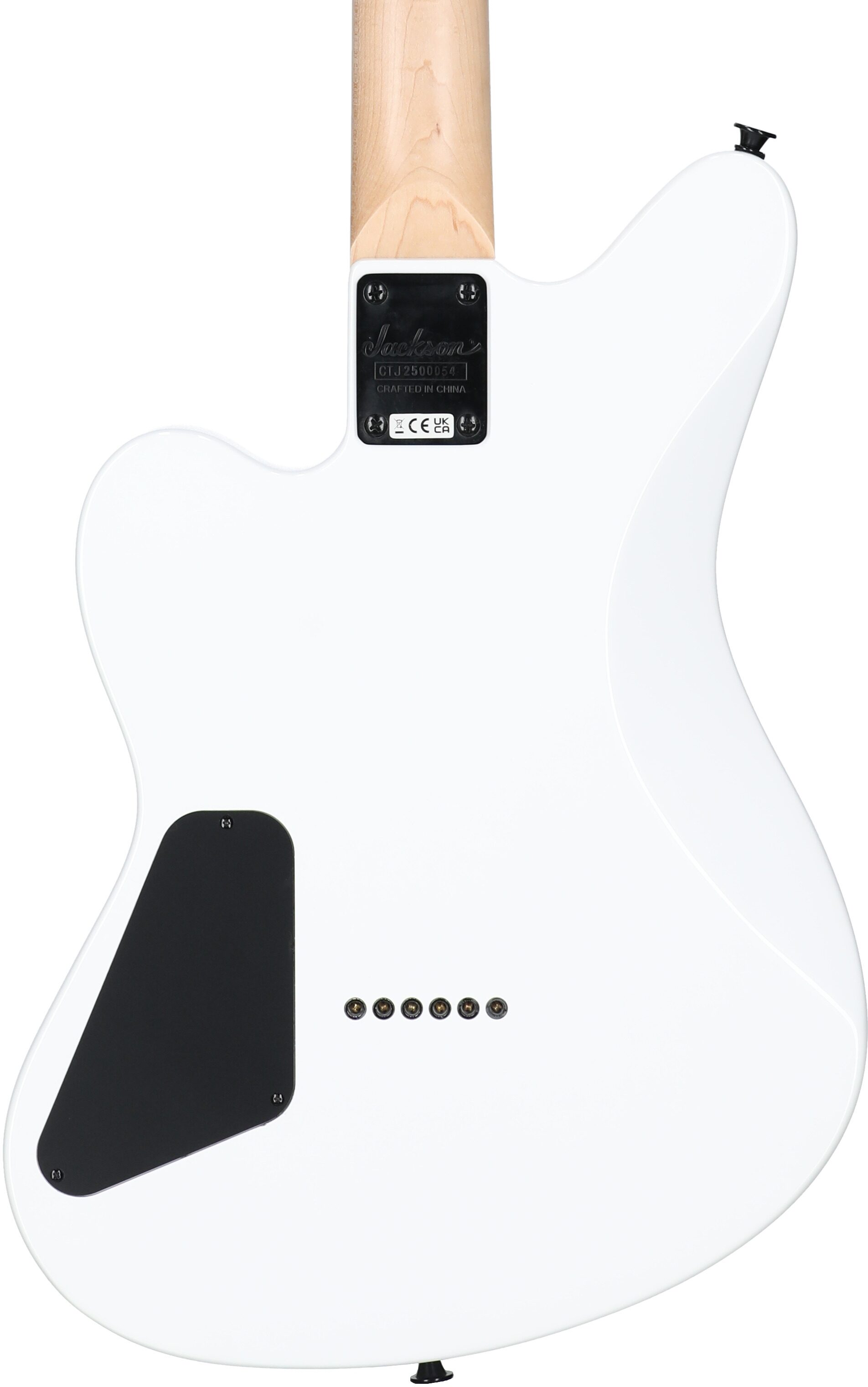 Jackson JS Series JS22 Surfcaster Electric Guitar, Snow White, Body Straight Back