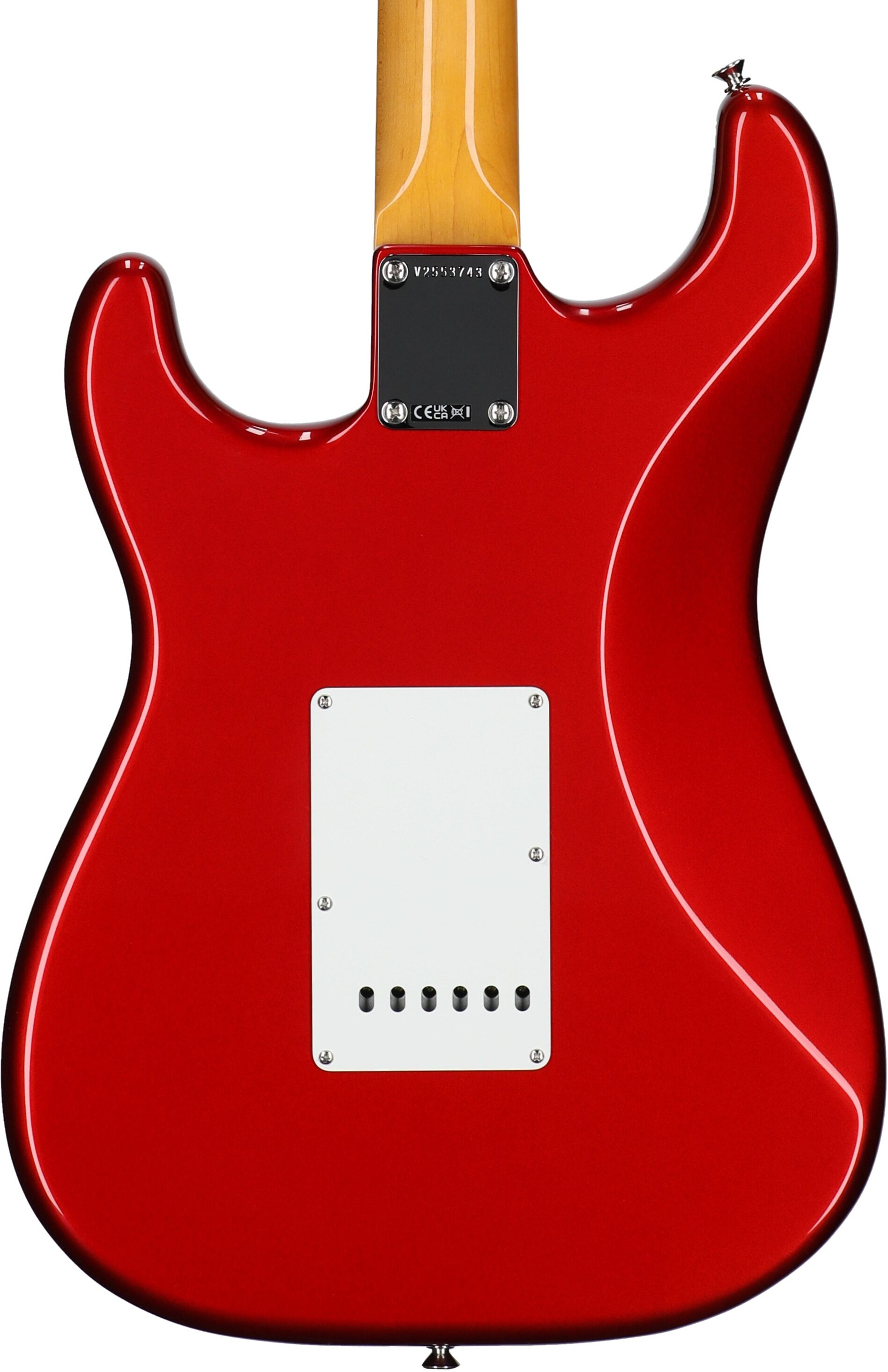Fender American Vintage II 1965 Stratocaster Electric Guitar, Rosewood (with Case), Candy Apple Red, Body Straight Back