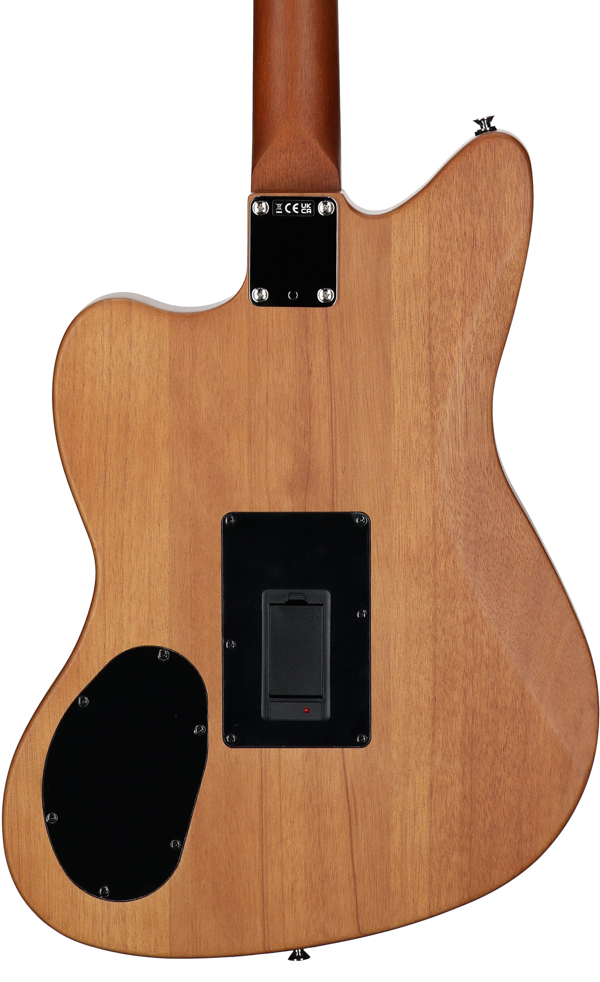 Fender Acoustasonic Standard Jazzmaster Acoustic-Electric Guitar, Aged Natural, Body Straight Back