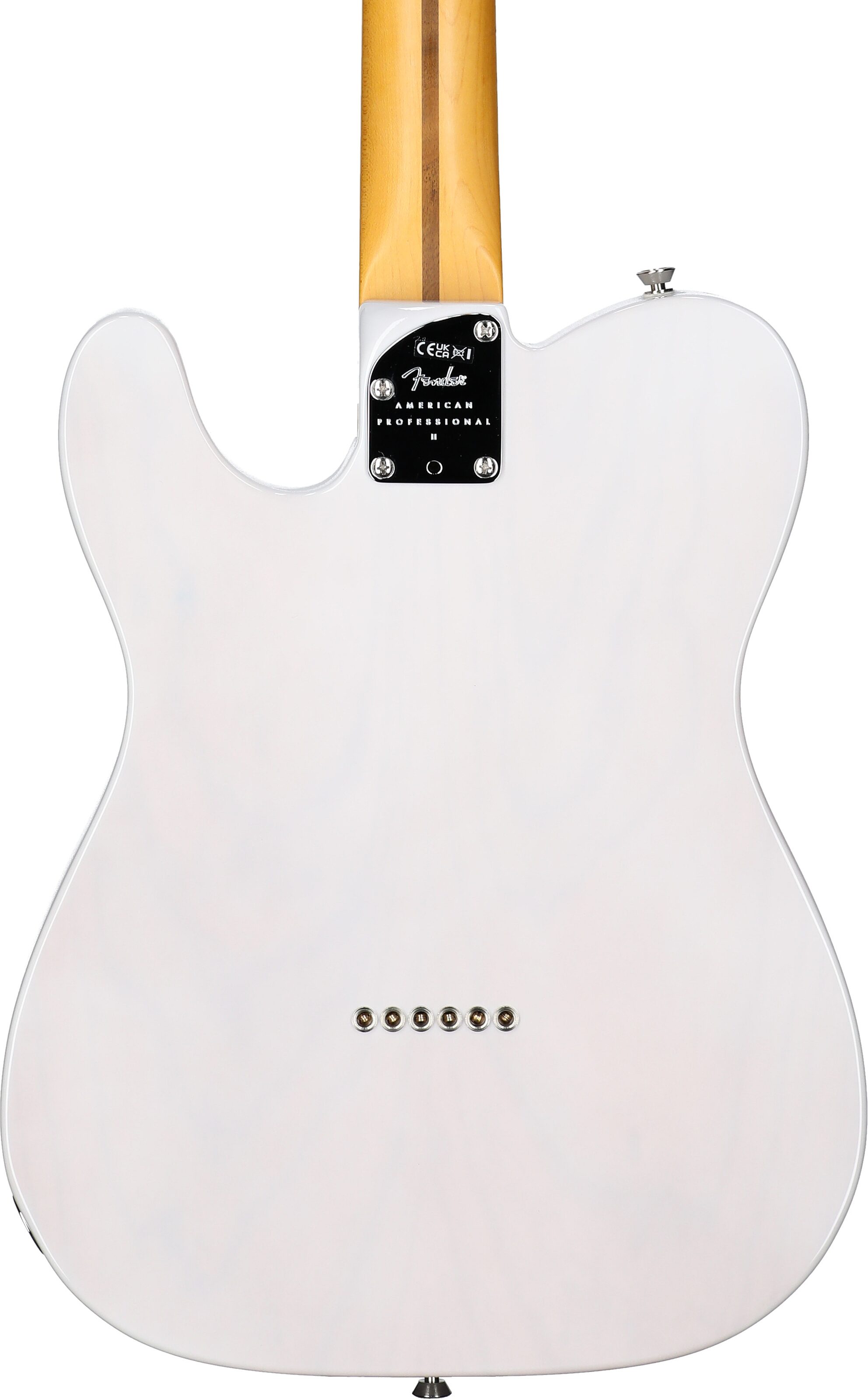 Fender Limited Edition American Pro II Telecaster Thinline Electric Guitar (with Case), White Blonde, Body Straight Back
