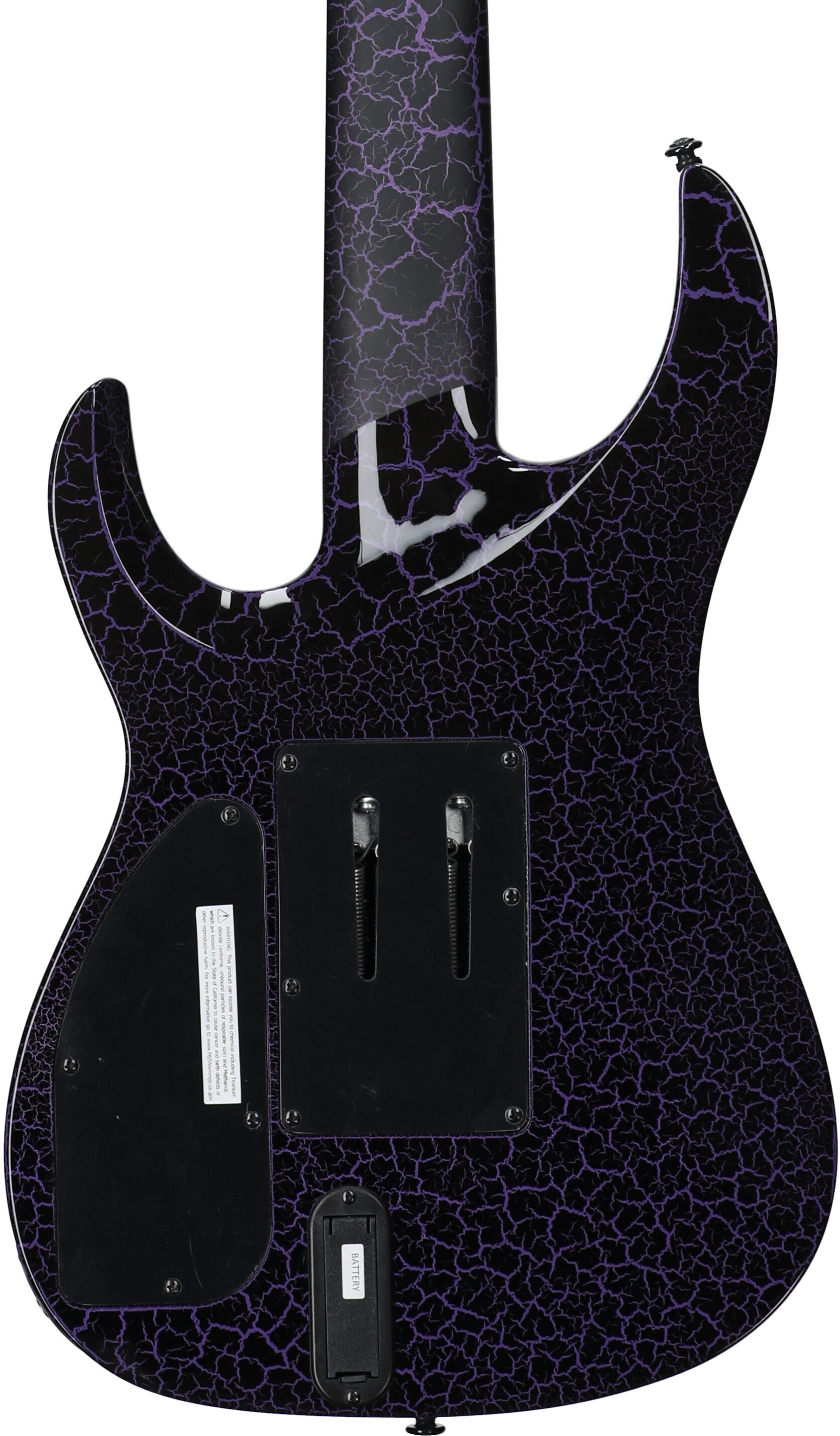 Legator Ninja 7 Floyd Rose Electric Guitar, 7-String, Purple Crackle, Body Straight Back