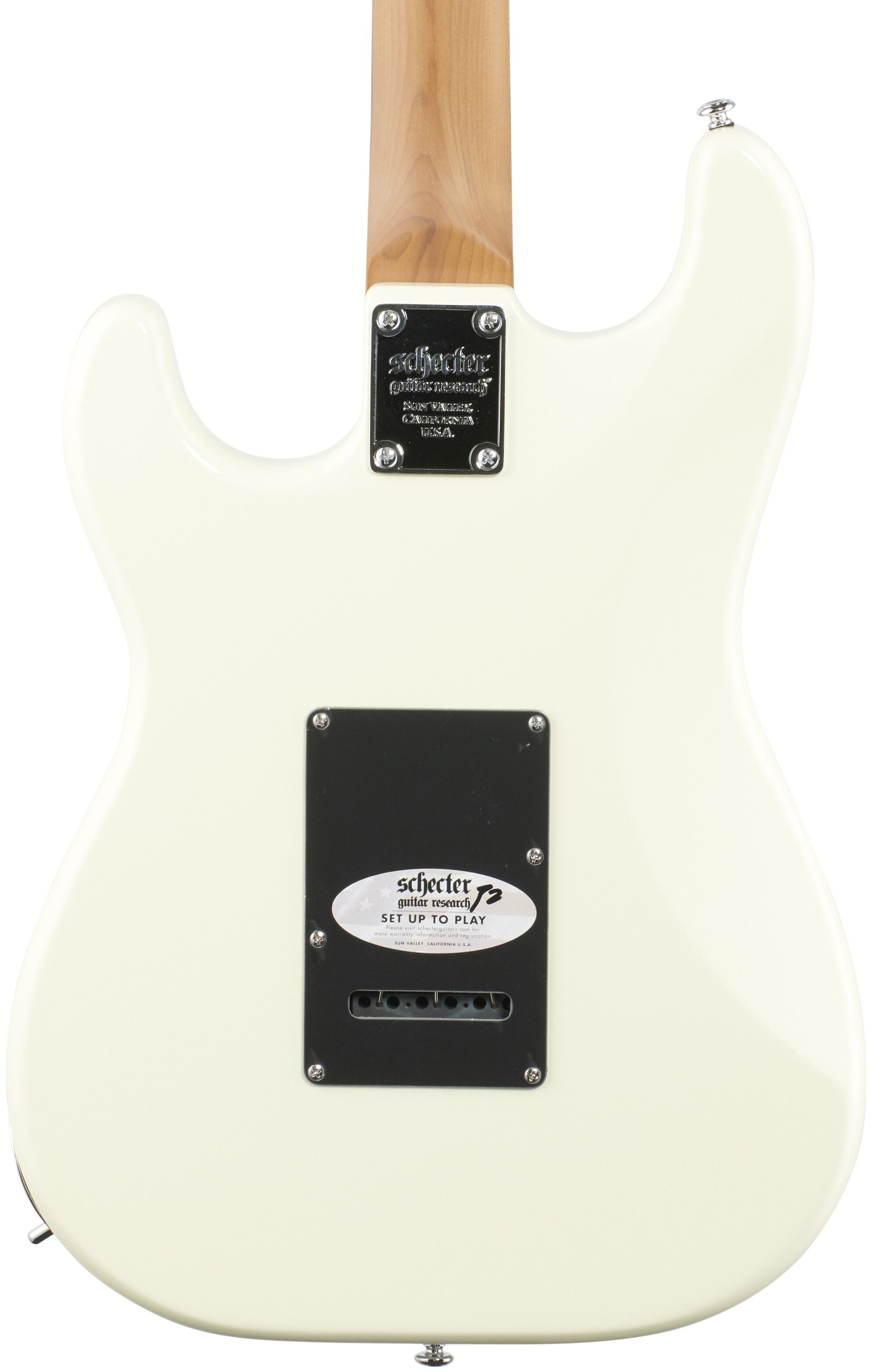 Schecter Nick Johnston Traditional HSS Electric Guitar, Ebony Fingerboard, Atomic Snow, Body Straight Back