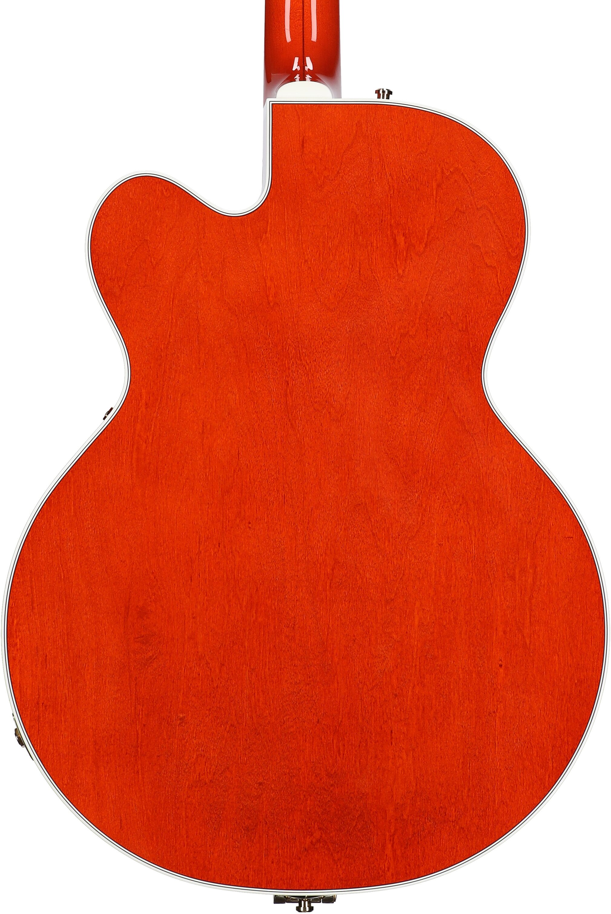 Gretsch G6120TG Players Edition Nashville Electric Guitar (with Case), Orange Stain, Body Straight Back