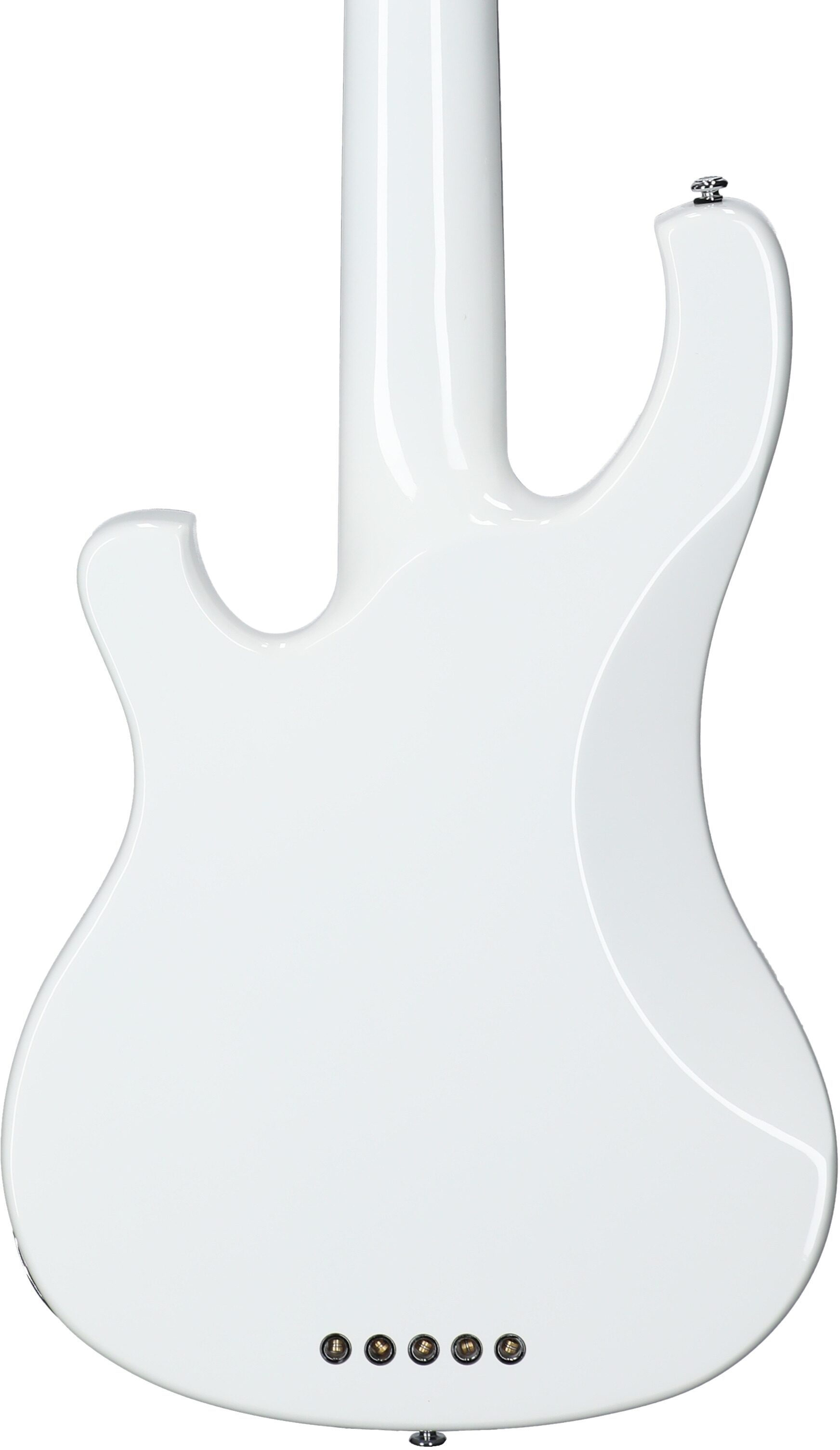 Schecter Stargazer 5 Electric Bass, Gloss White, Body Straight Back