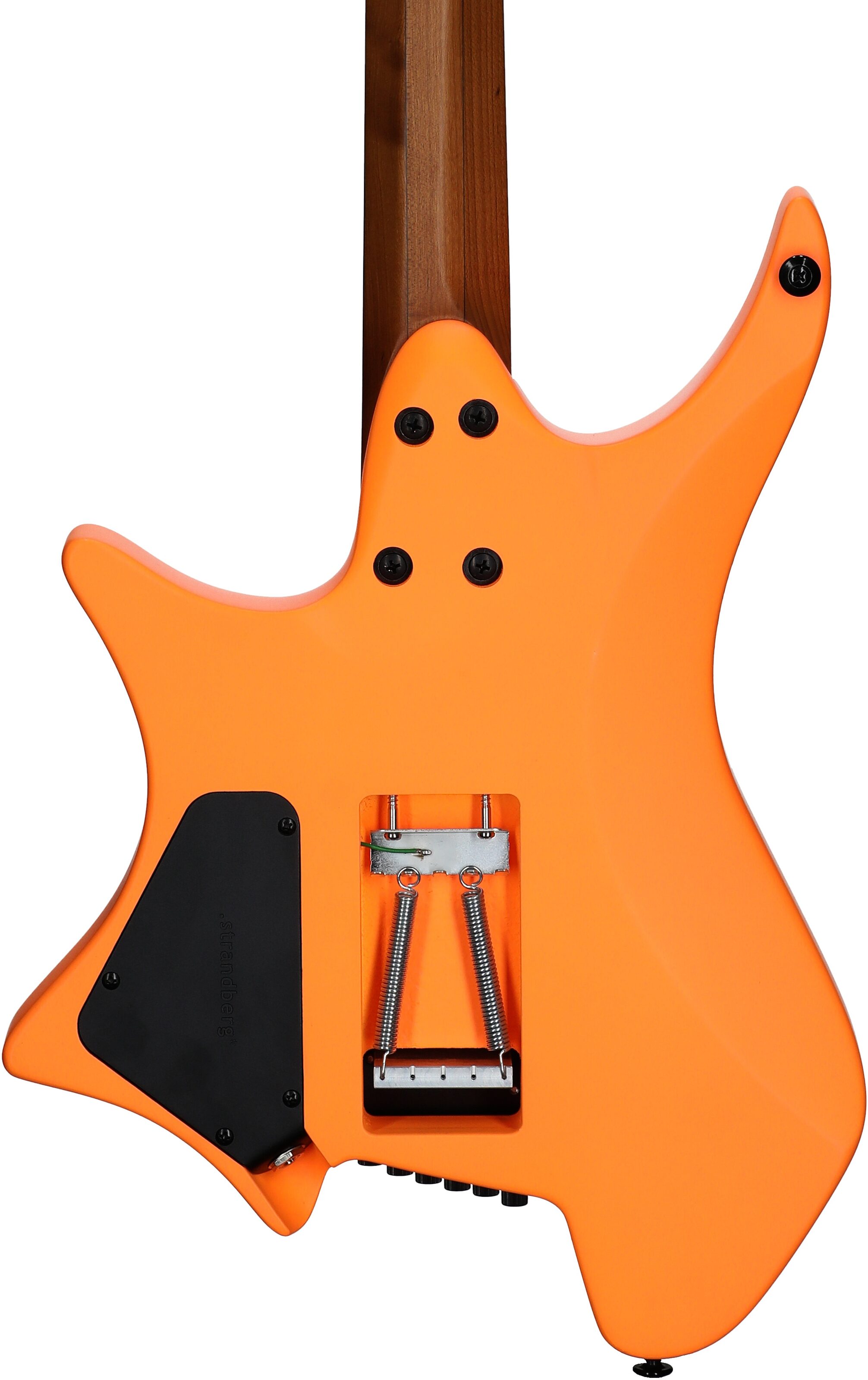 Strandberg Boden Standard NX 6 Tremolo Electric Guitar (with Gig Bag), Neon Orange, Body Straight Back