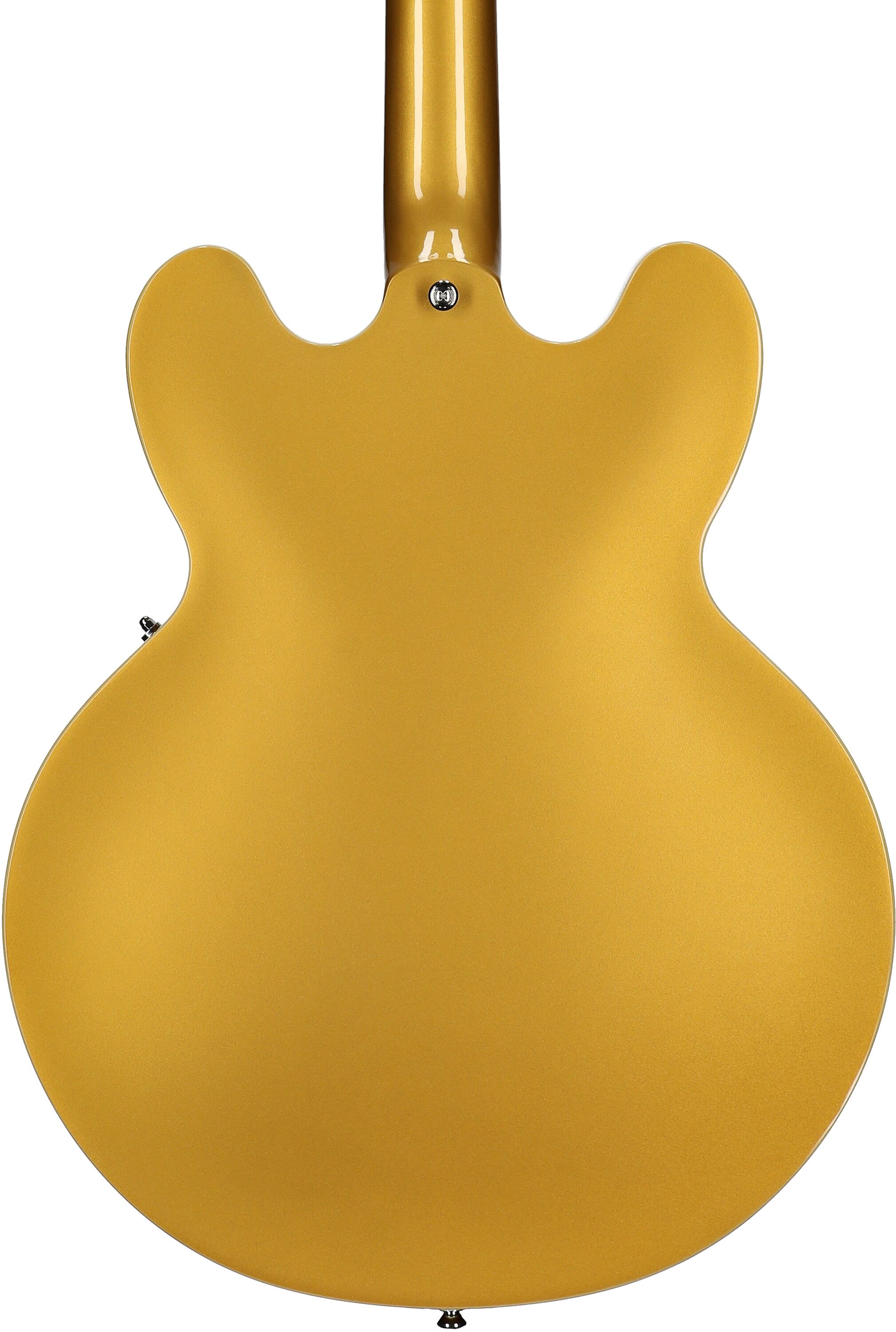 Epiphone ES-335 Traditional Pro Electric Guitar, Metallic Gold, Body Straight Back