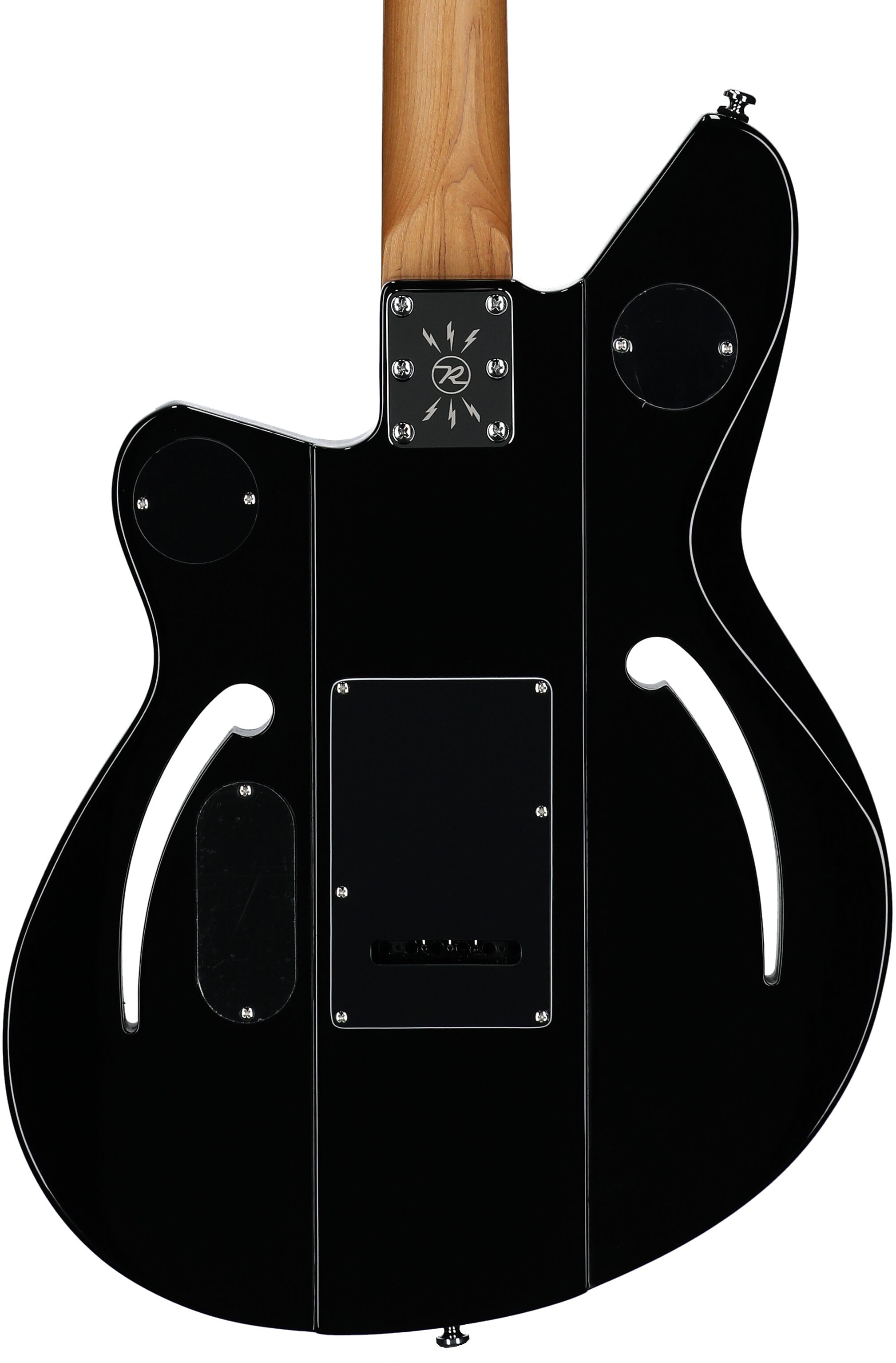 Reverend Airsonic W Electric Guitar, Midnight Black, Body Straight Back