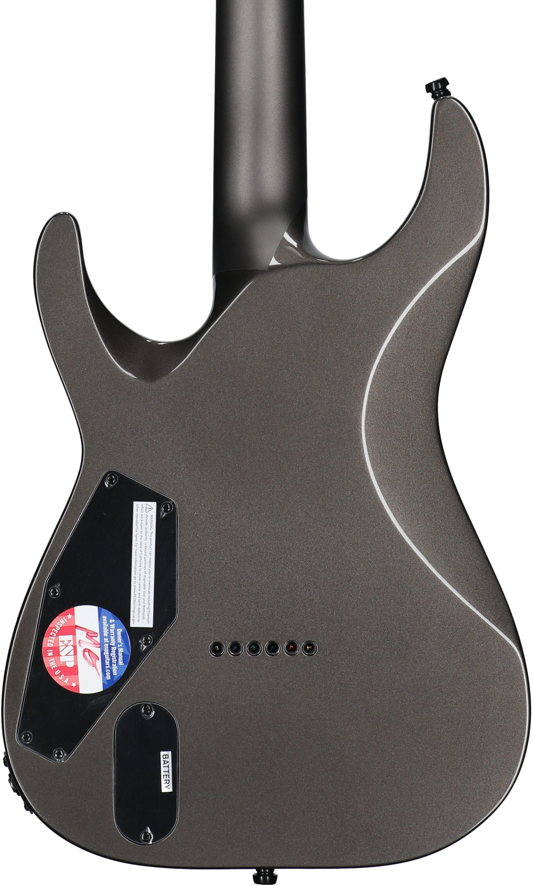 ESP LTD Mick Thomson MT-1 Electric Guitar (with Case), Obsidian Metallic, Body Straight Back