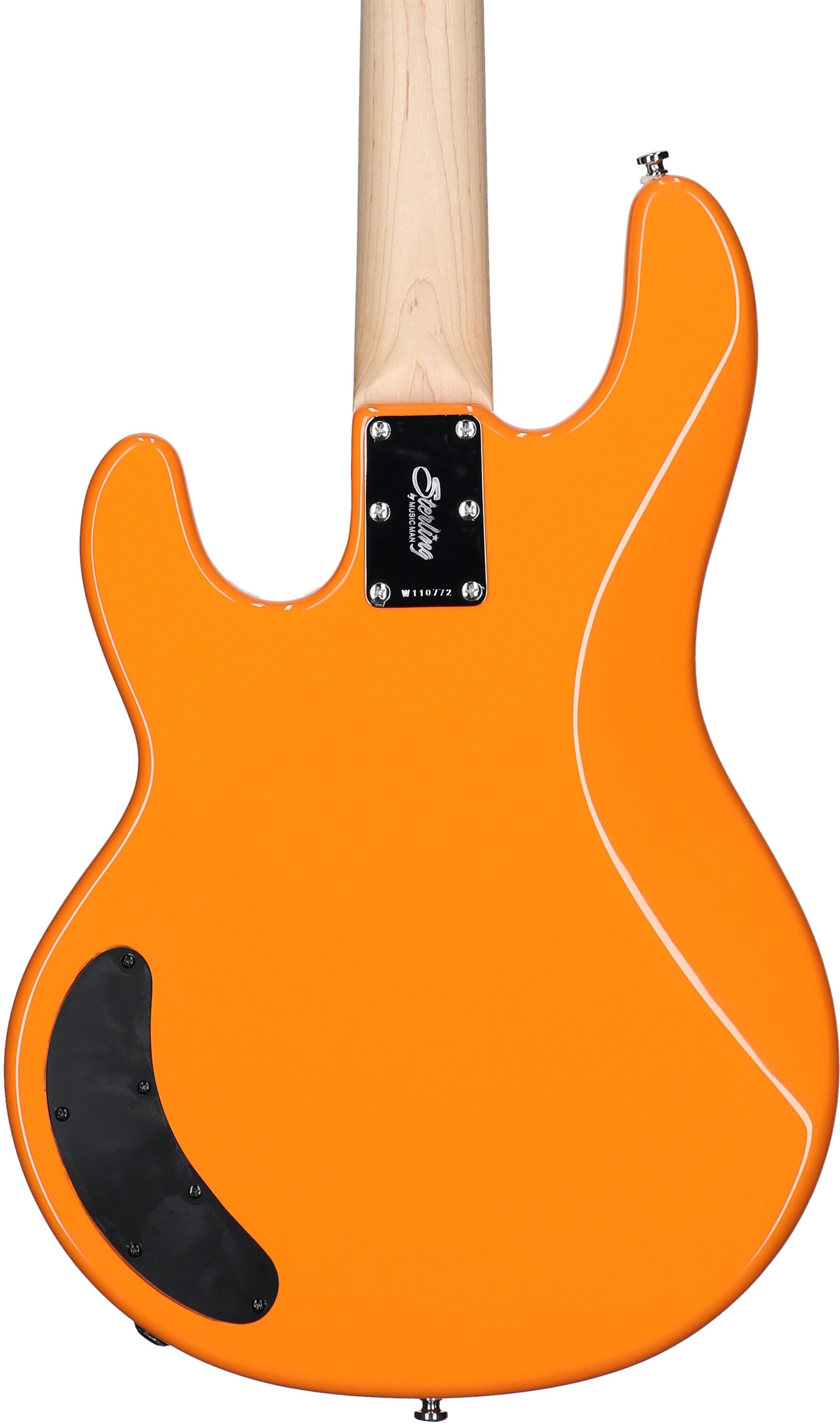 Sterling Intro Series StingRay Electric Bass, Sunrise Orange, Body Straight Back