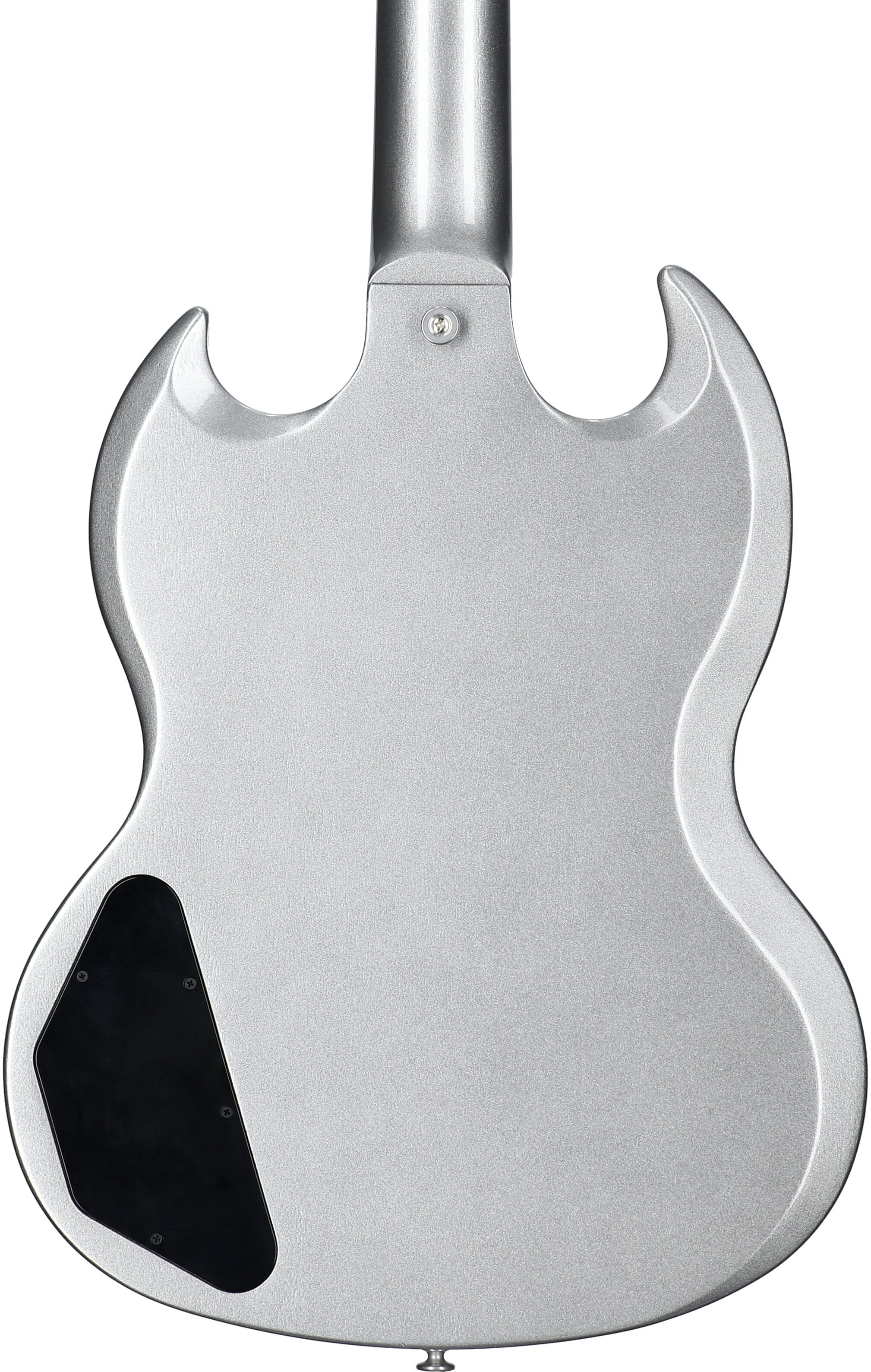 Gibson SG Standard Custom Color Electric Guitar (with Soft Case), Silver Mist, Body Straight Back
