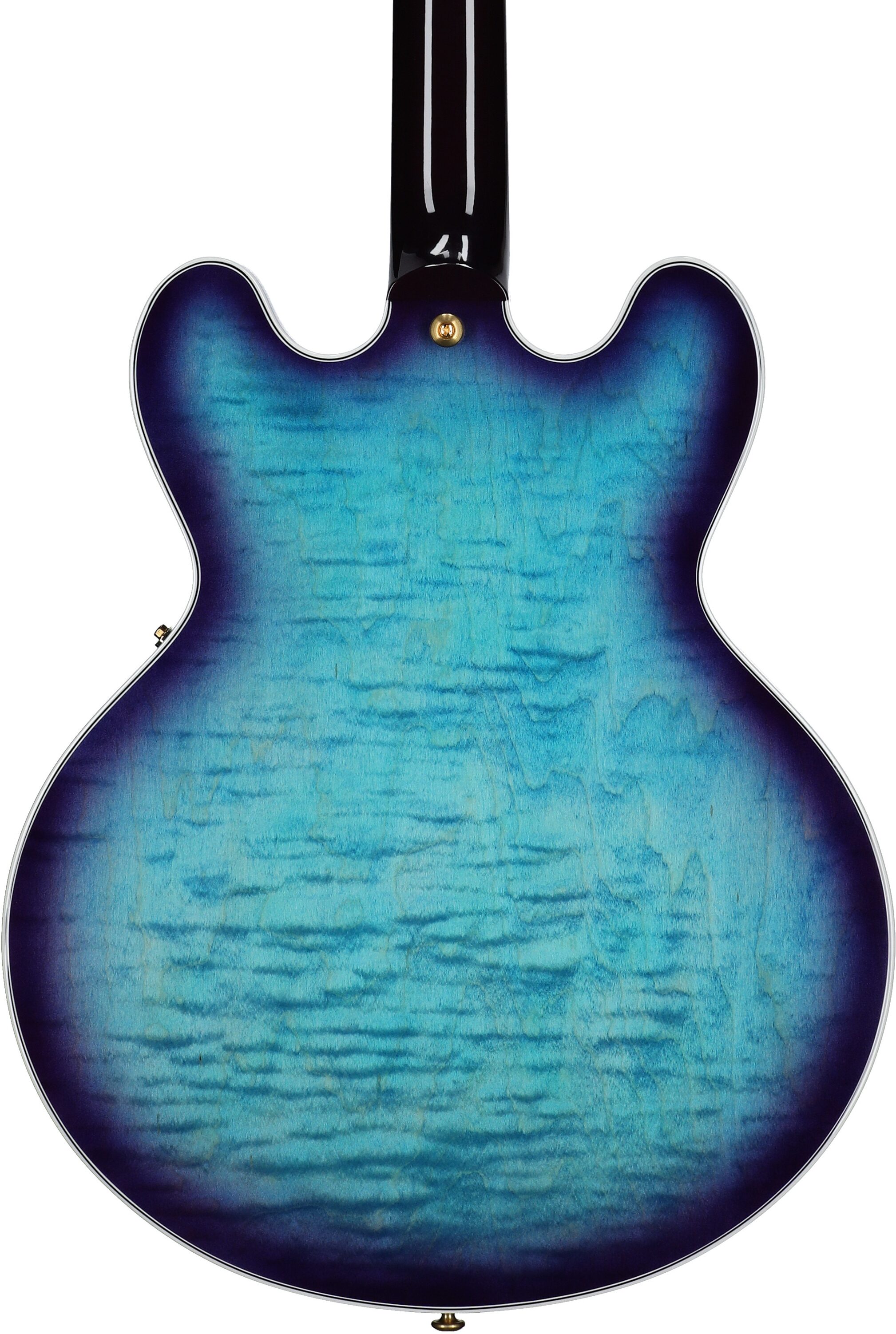 Gibson ES-335 Supreme Figured Top Electric Guitar (with Case), Blueberry Burst, Body Straight Back