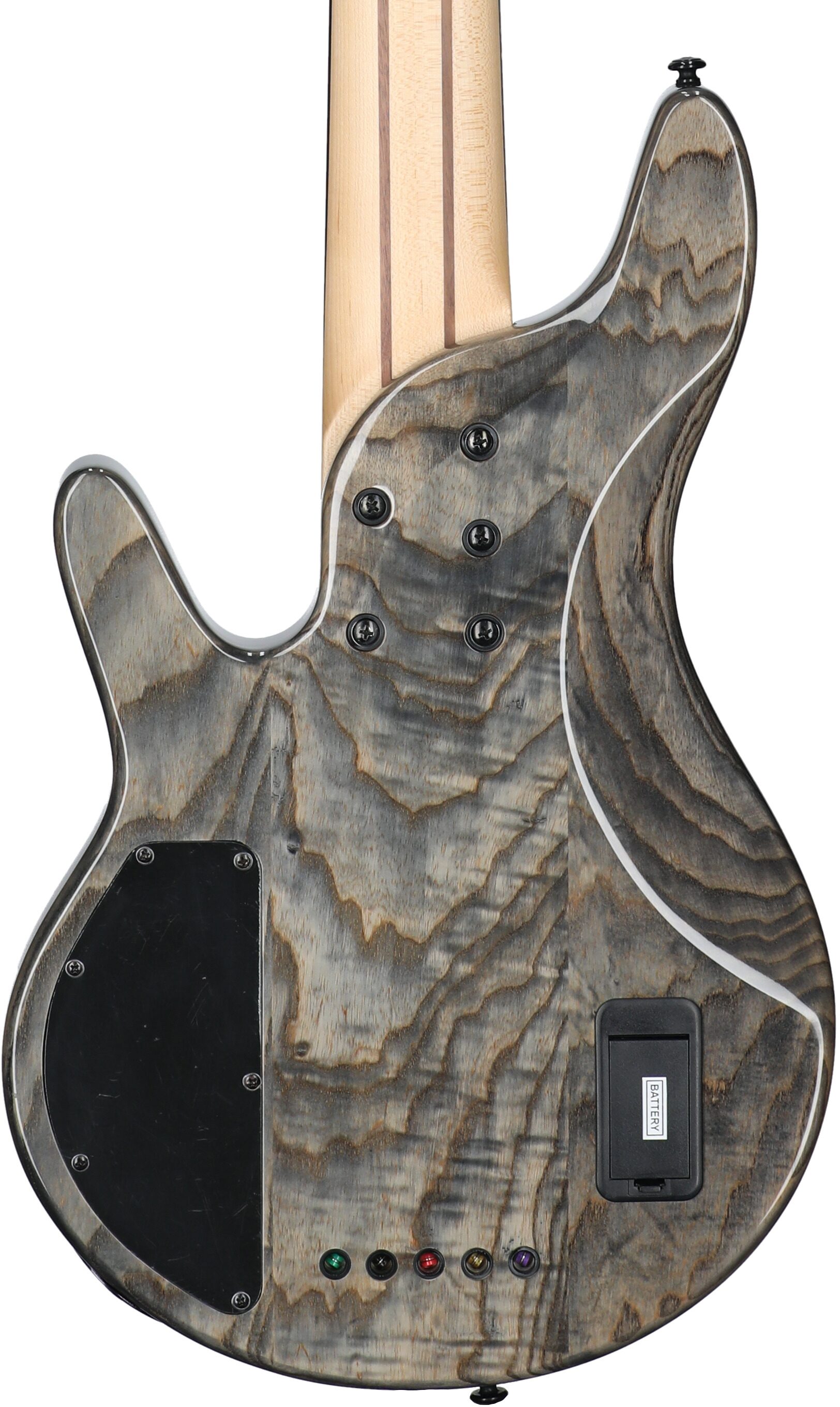 Michael Kelly Pinnacle 5 Custom Electric Bass Guitar, 5-String, Grey Burl, Body Straight Back