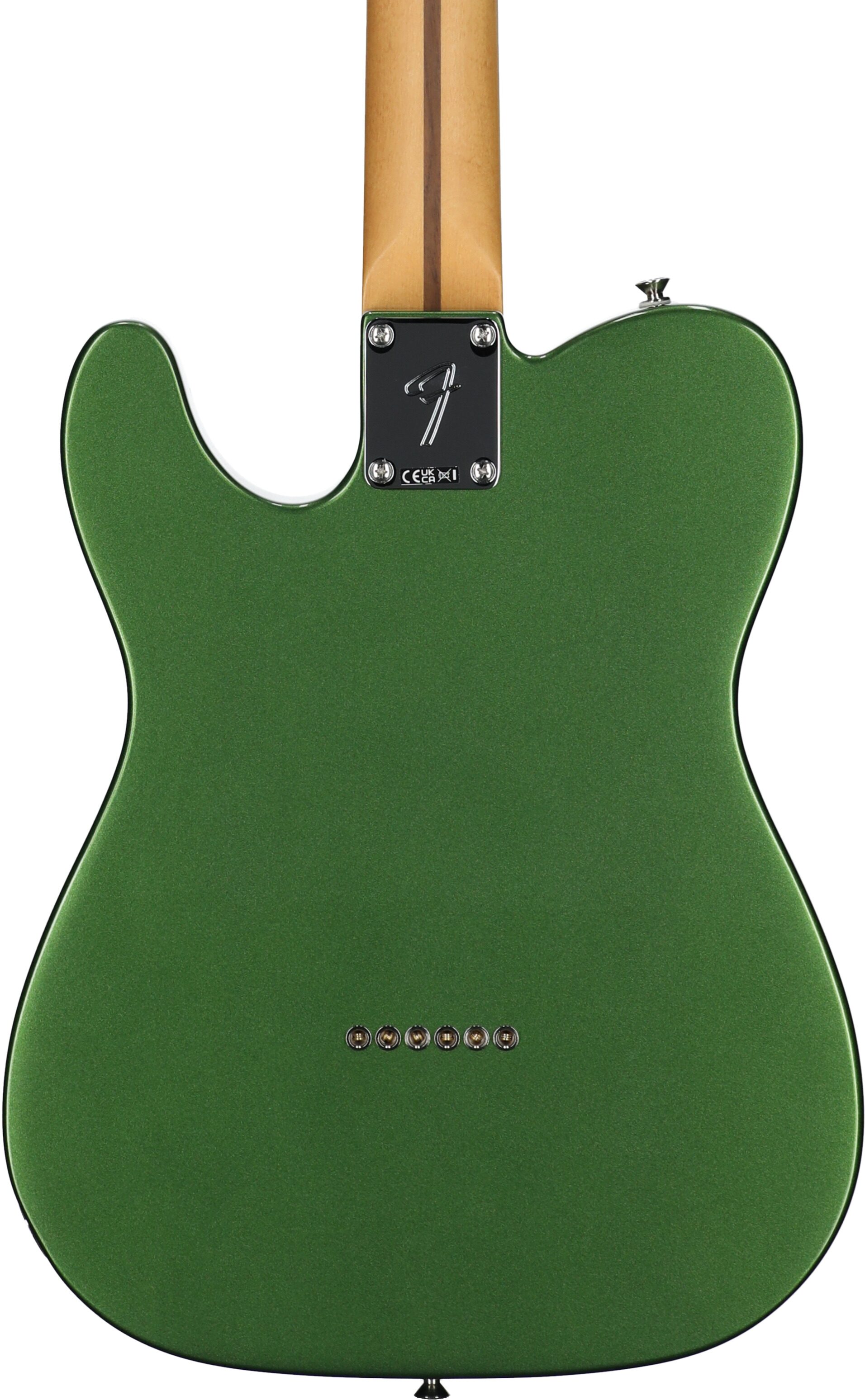 Fender Player II Modified Telecaster Electric Guitar, Rosewood Fingerboard (with Gig Bag), Harvest Green, Body Straight Back