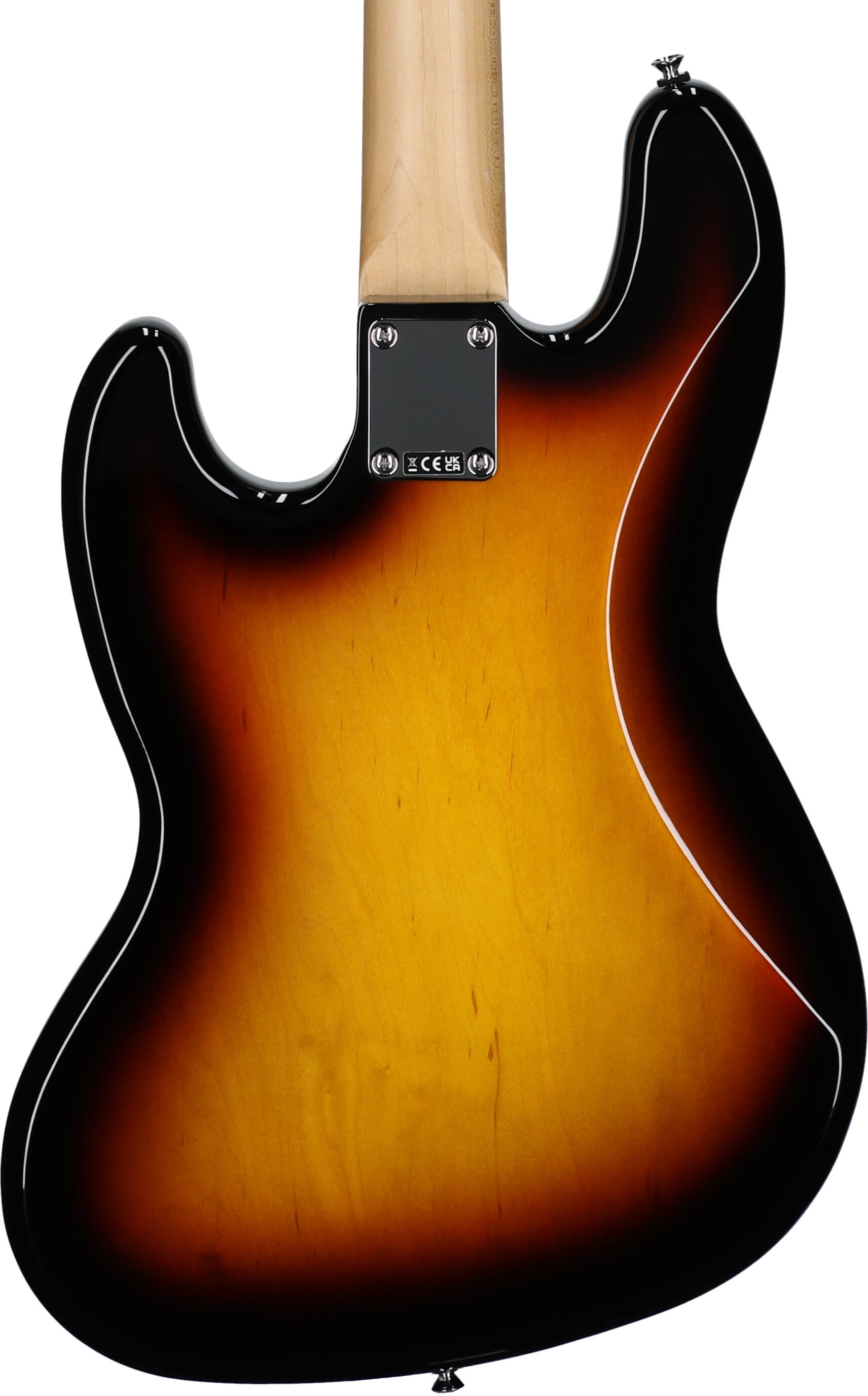 Fender Standard Jazz Bass Guitar, Laurel Fingerboard, 3-Color Sunburst, Body Straight Back