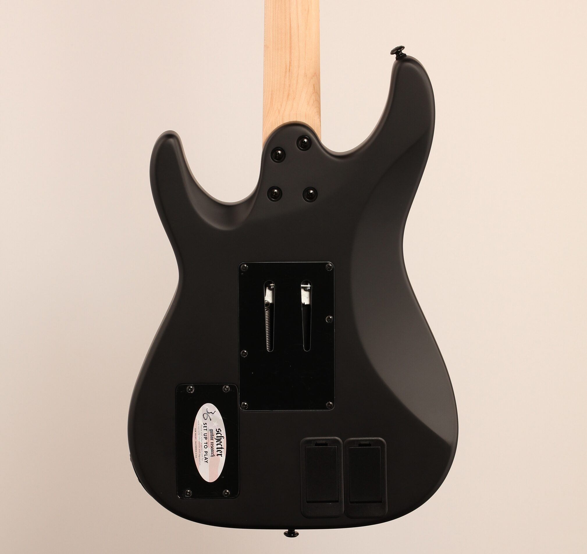 Schecter Sun Valley Super Shredder FR S Electric Guitar, Satin Black, Body Straight Back