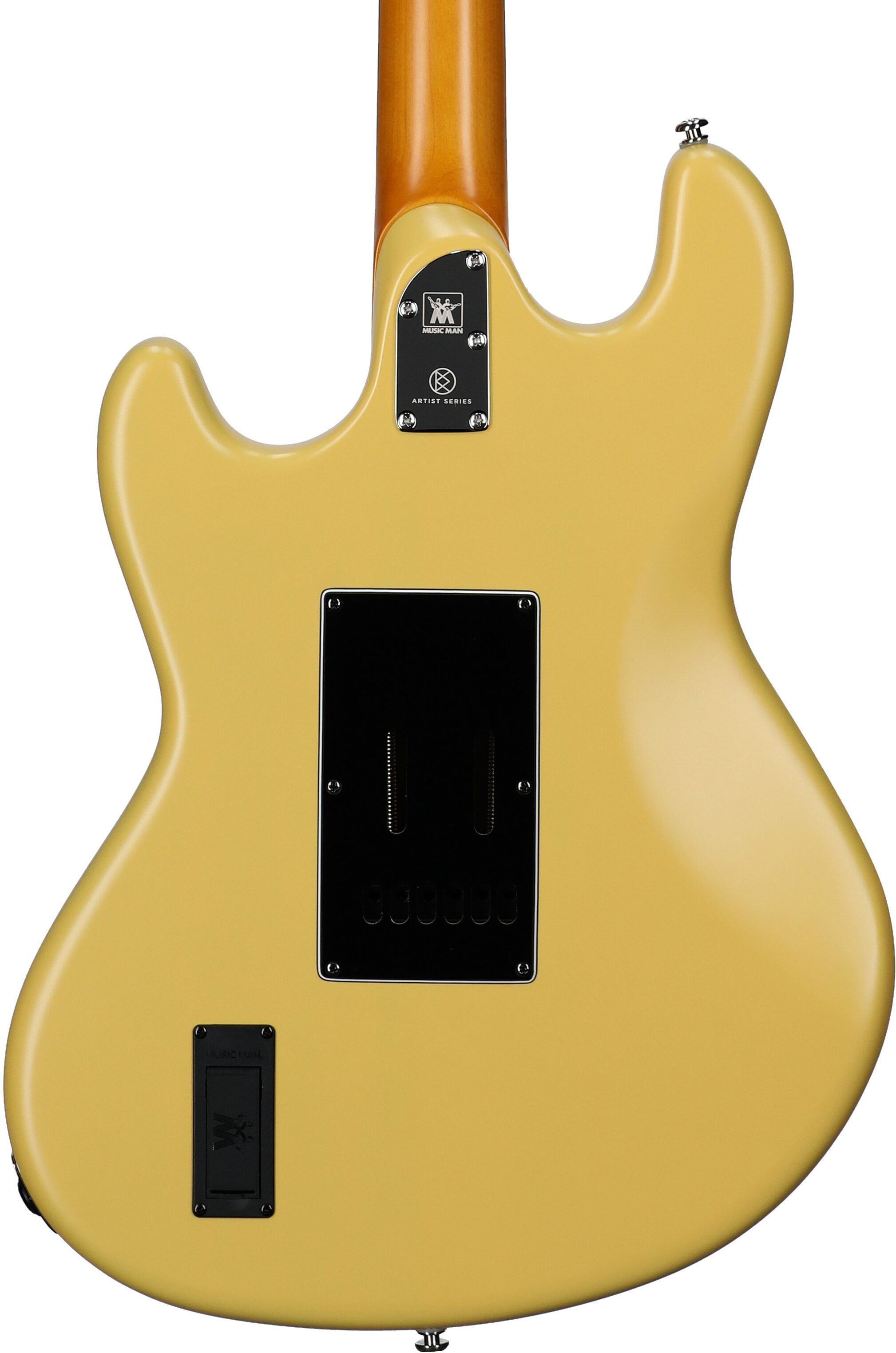 Ernie Ball Music Man Dustin Kensrue StingRay Electric Guitar, TV Blonde, Body Straight Back